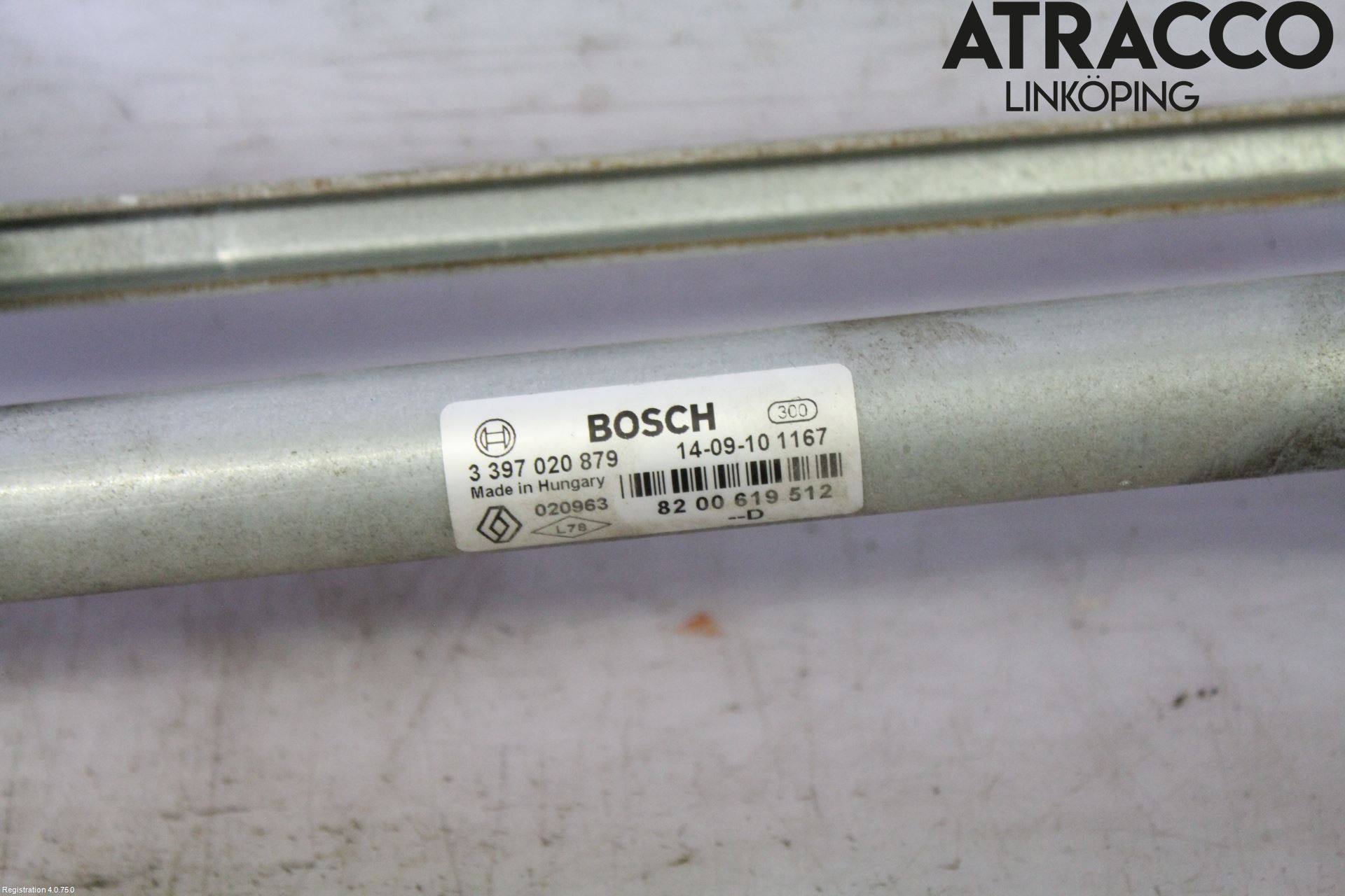 Dacia DUSTER 10-17 Torkarmekanism Vindruta