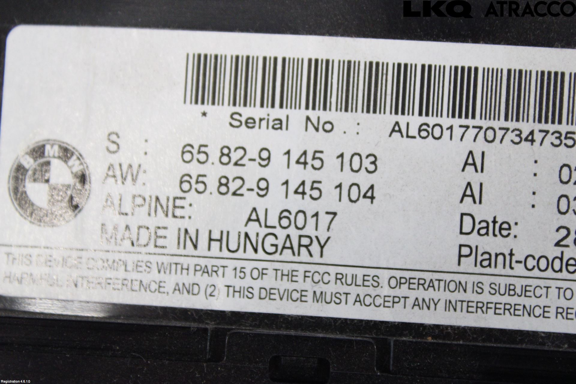 BMW 5 E60/61 Sed/Tou 02-10 Instrument Komb