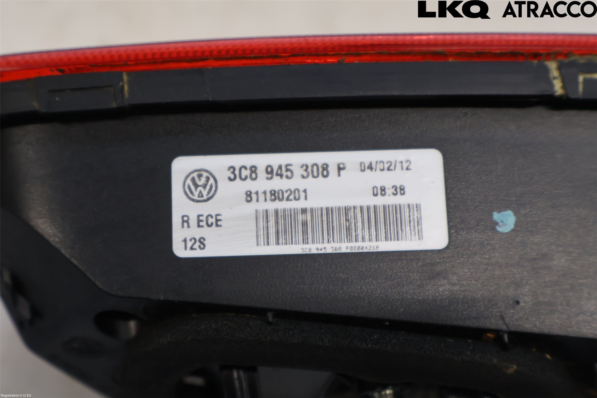 Volkswagen VW PASSAT CC 08-16 Bakljus Lucka Hö