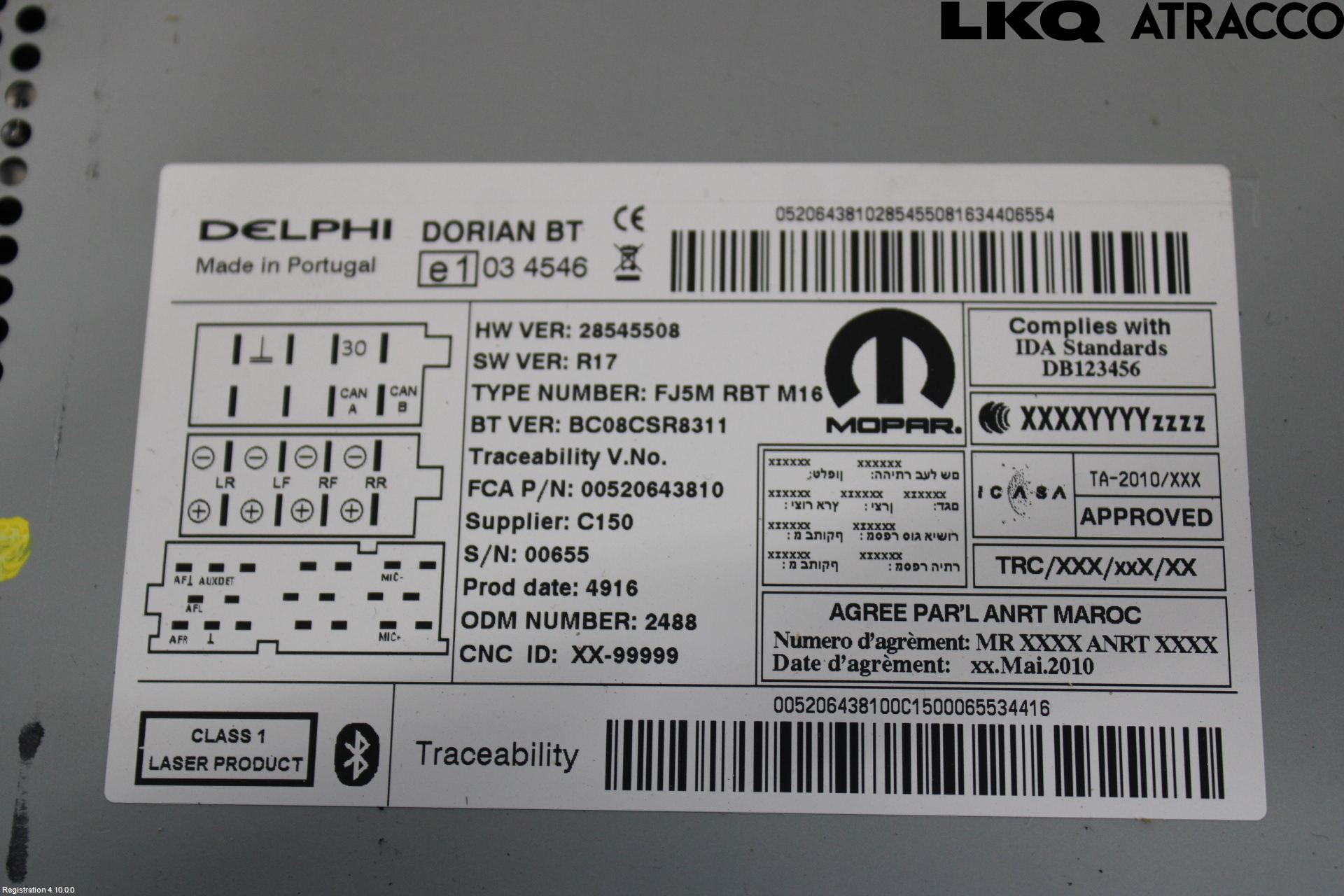 Opel COMBO D 12-18 Cd Radio - Multimediapanel