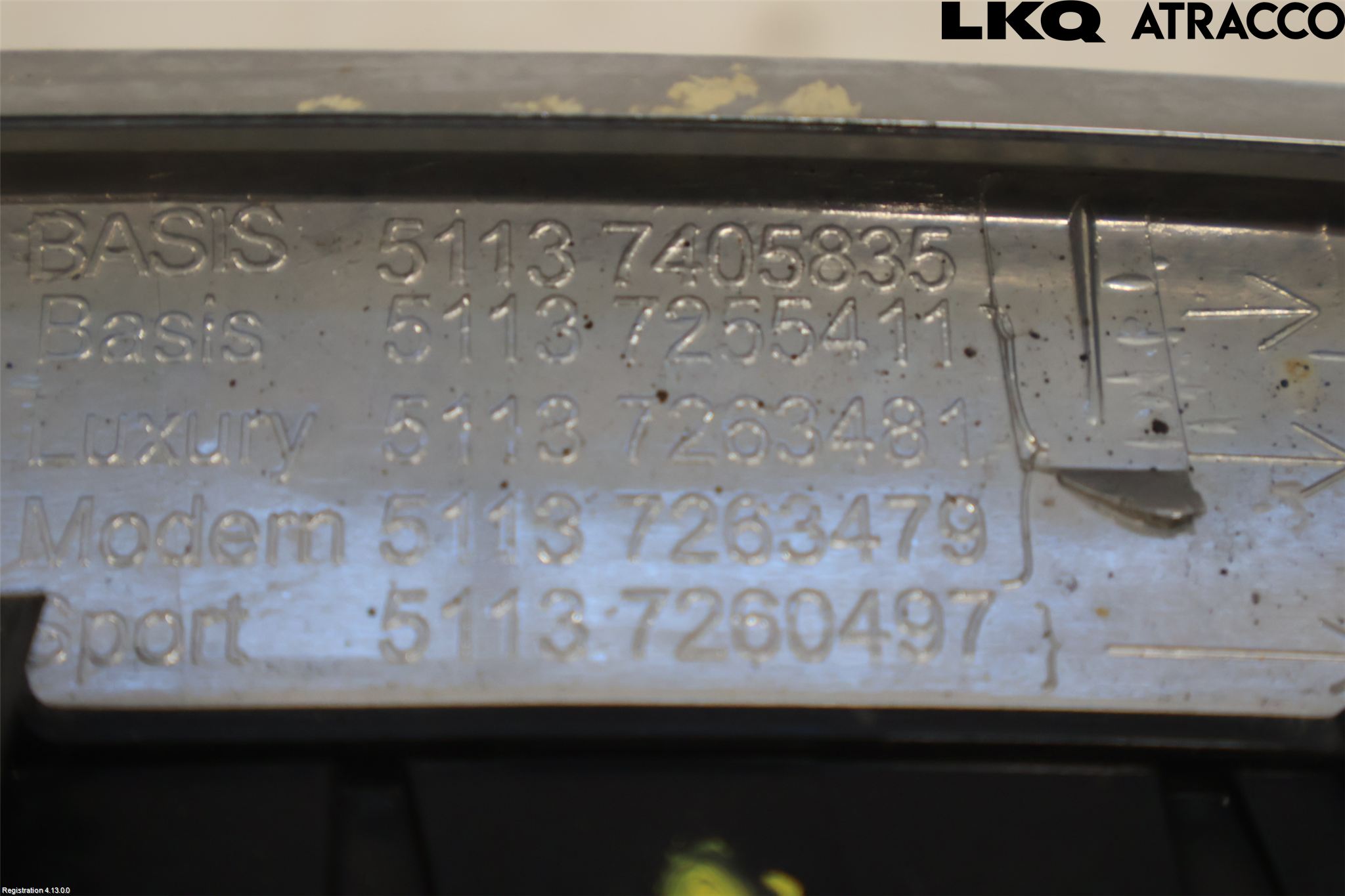 BMW 3 F30/F31/F80 12-19 Grilldel Vänster