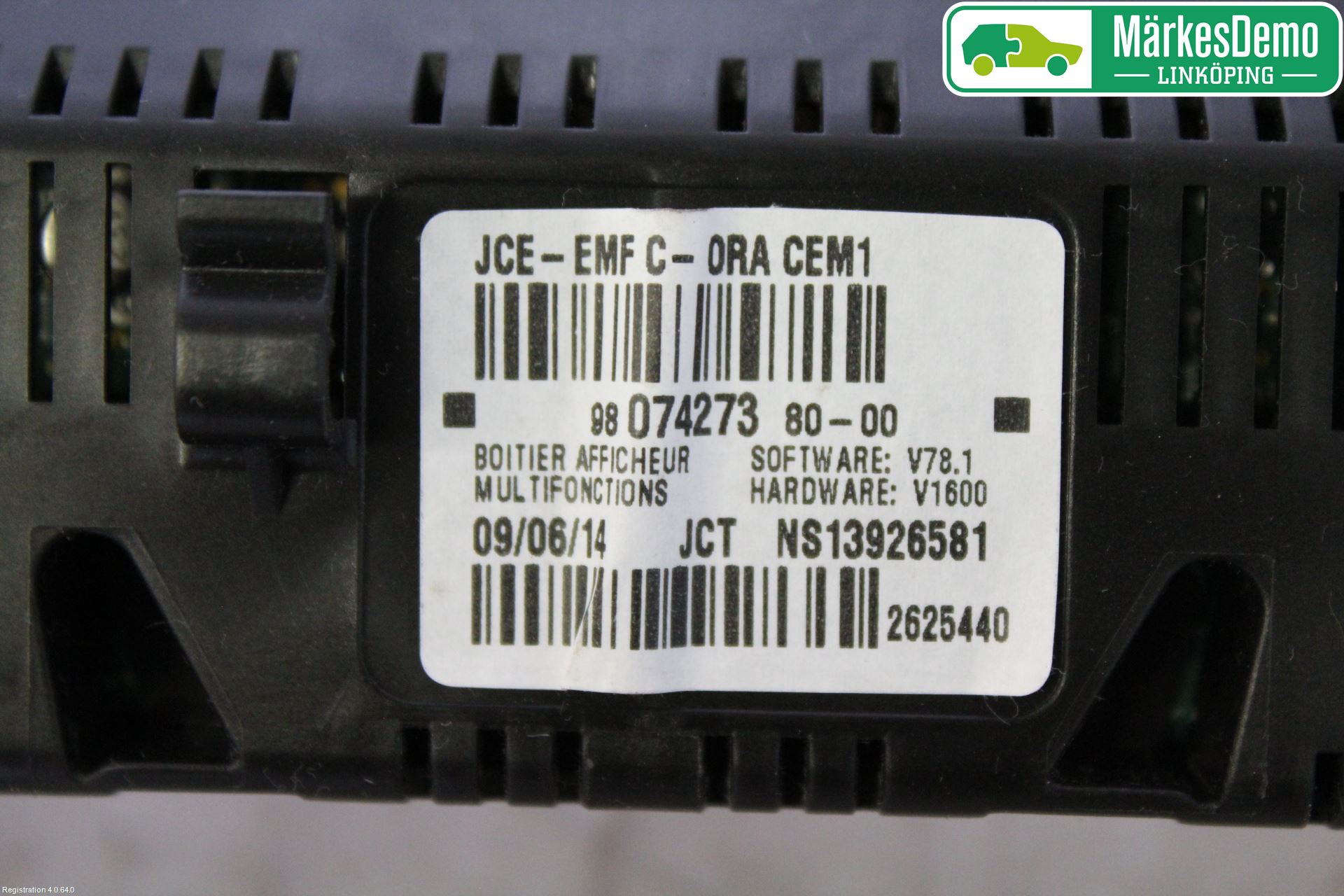 Peugeot PARTNER 08-15 Färddator