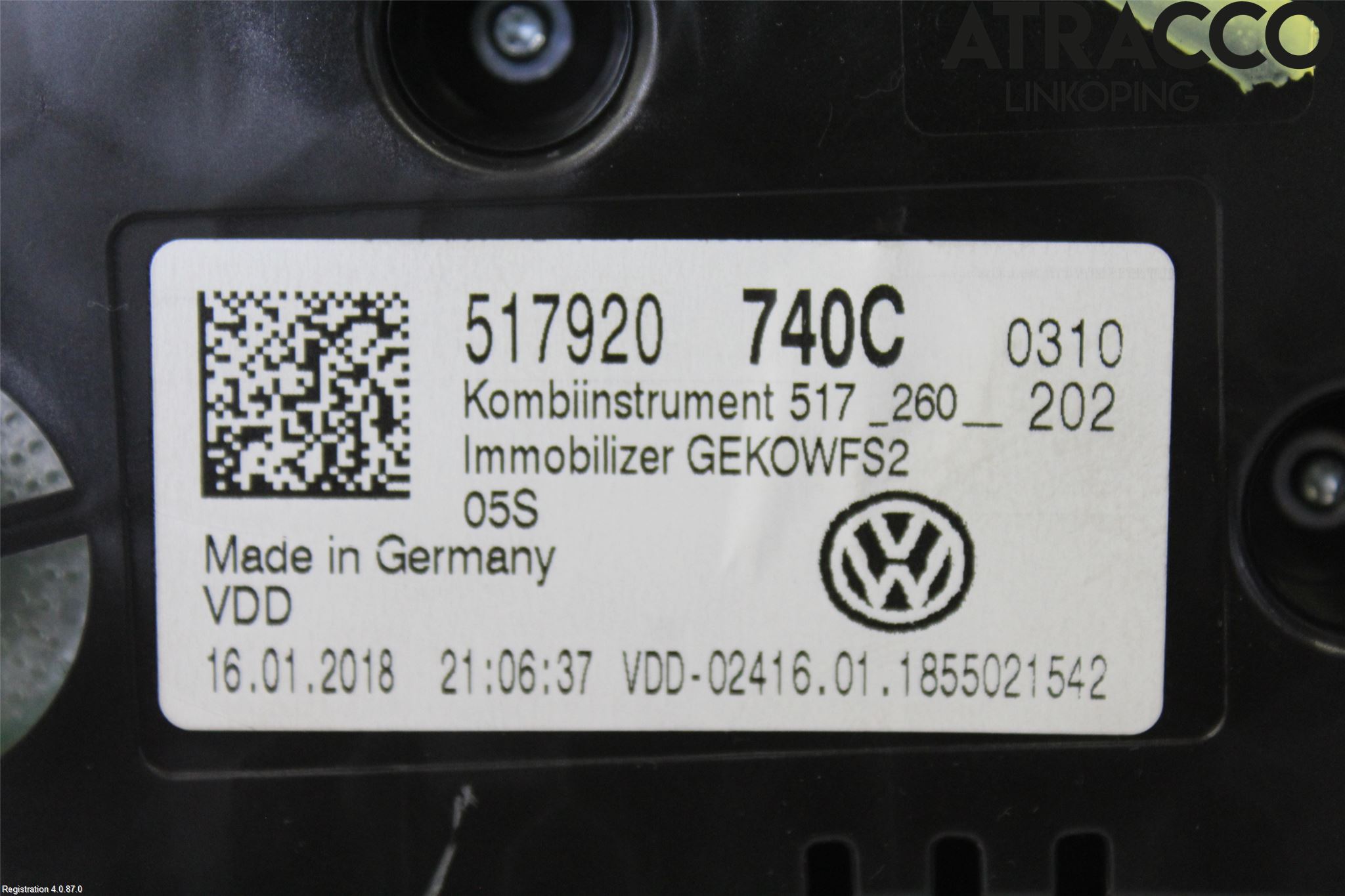Volkswagen VW GOLF SPORTSVAN 15-20 Instrument Komb