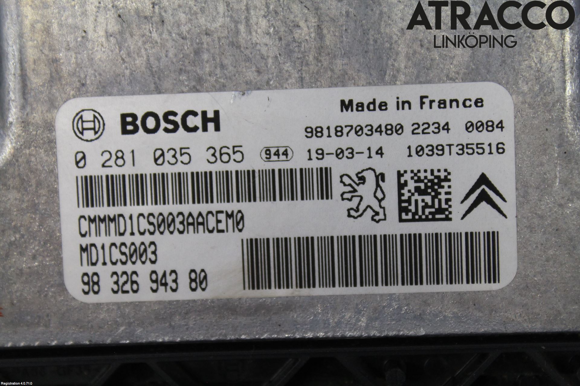 Peugeot 308 14-21 Styrenhet Insprut Bensin