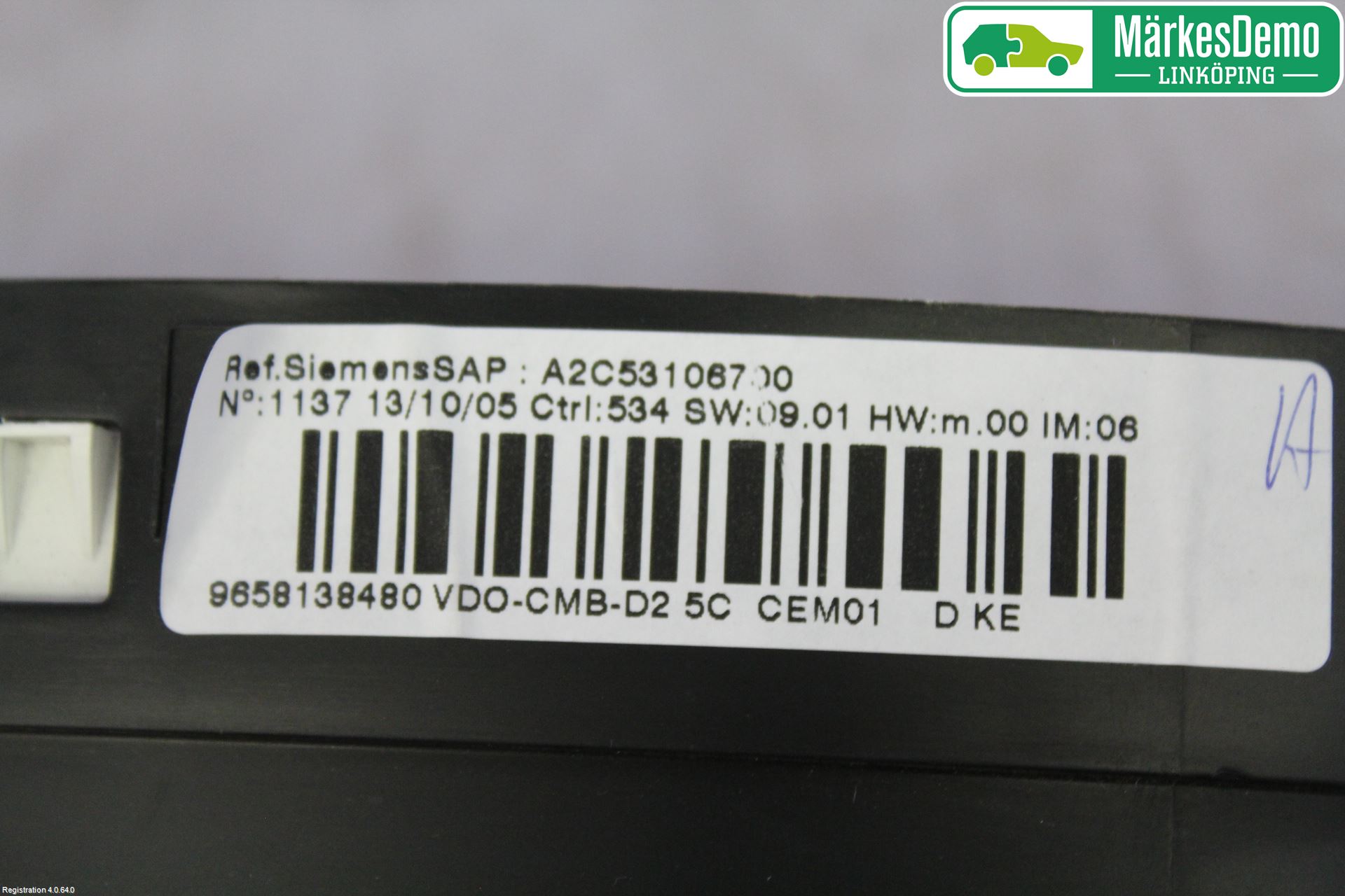 Peugeot 407 Instrument Komb