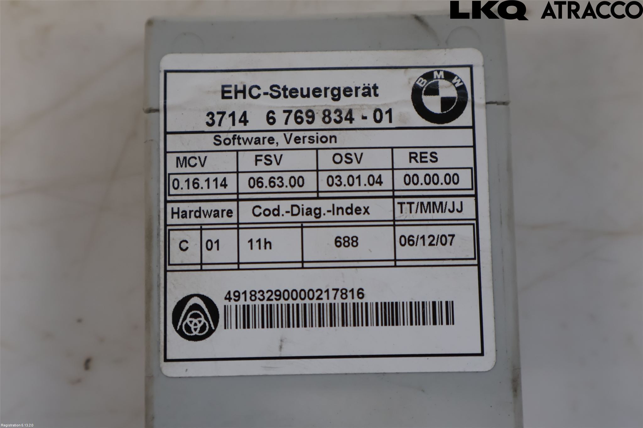 BMW 5 E60/61 Sed/Tou 02-10 Styrenhet Fjädring