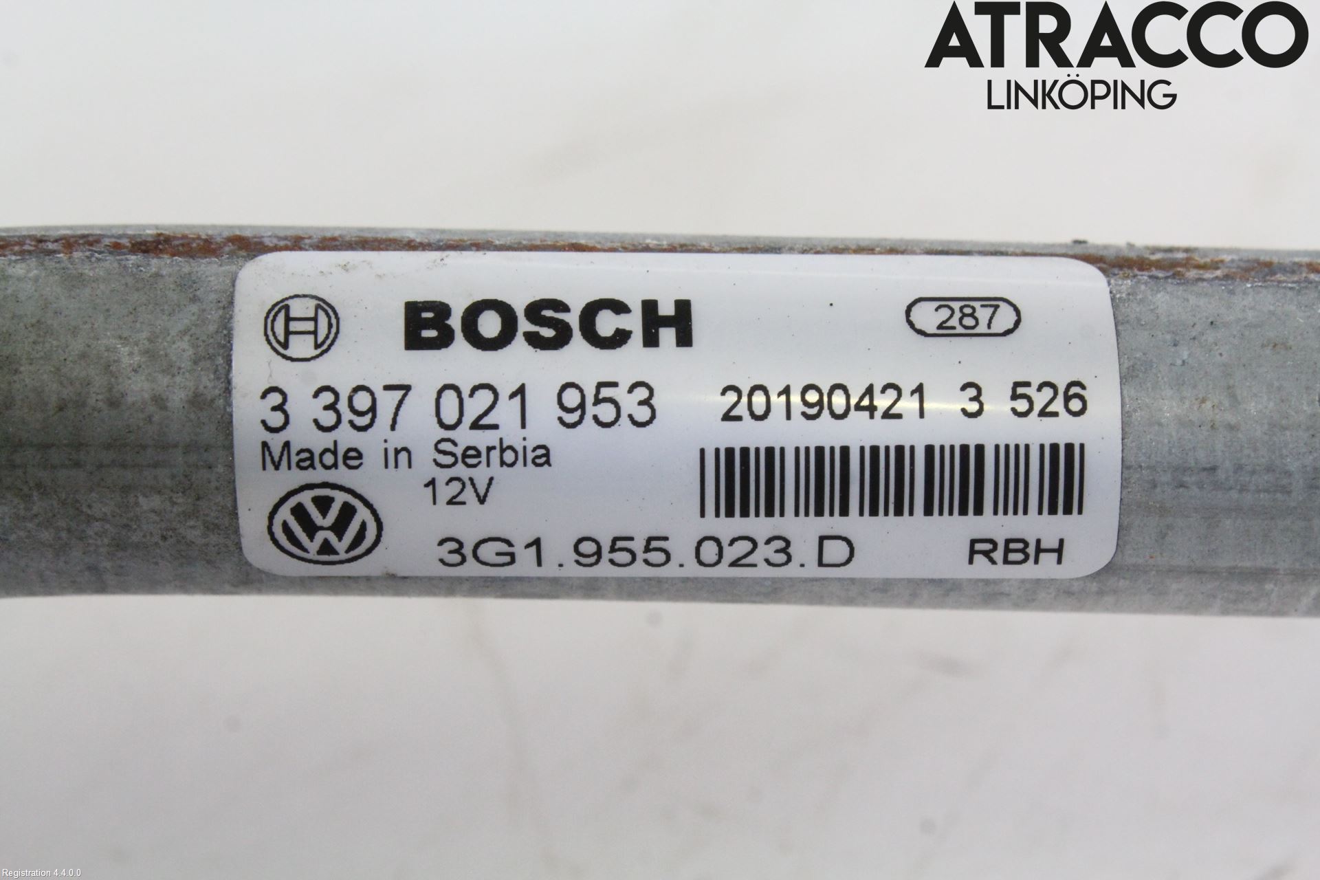 Volkswagen VW PASSAT 15-19 Torkarmotor Vindruta