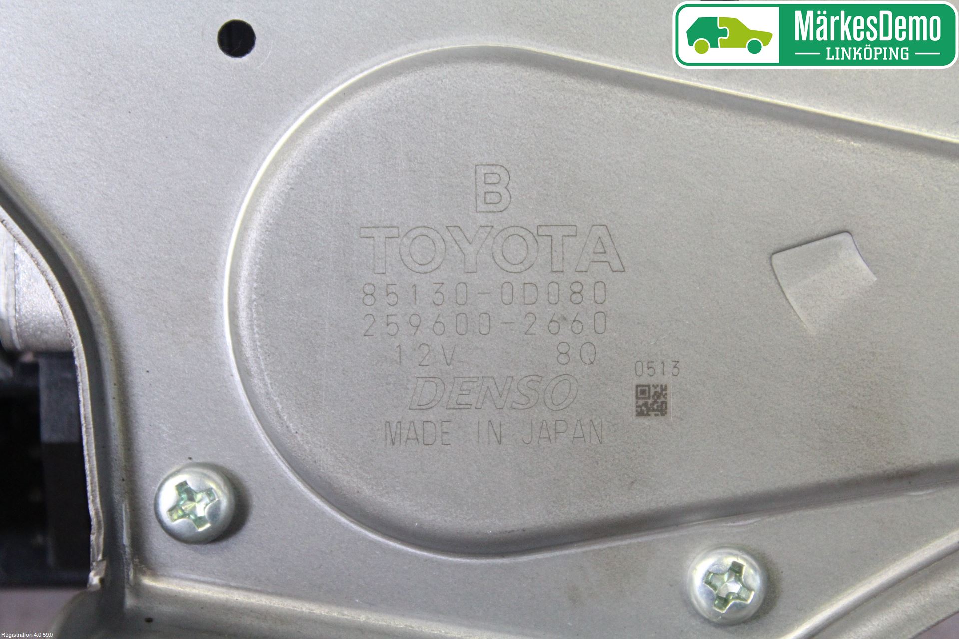 Toyota YARIS XP130 12-14 Torkarmotor Baklucka