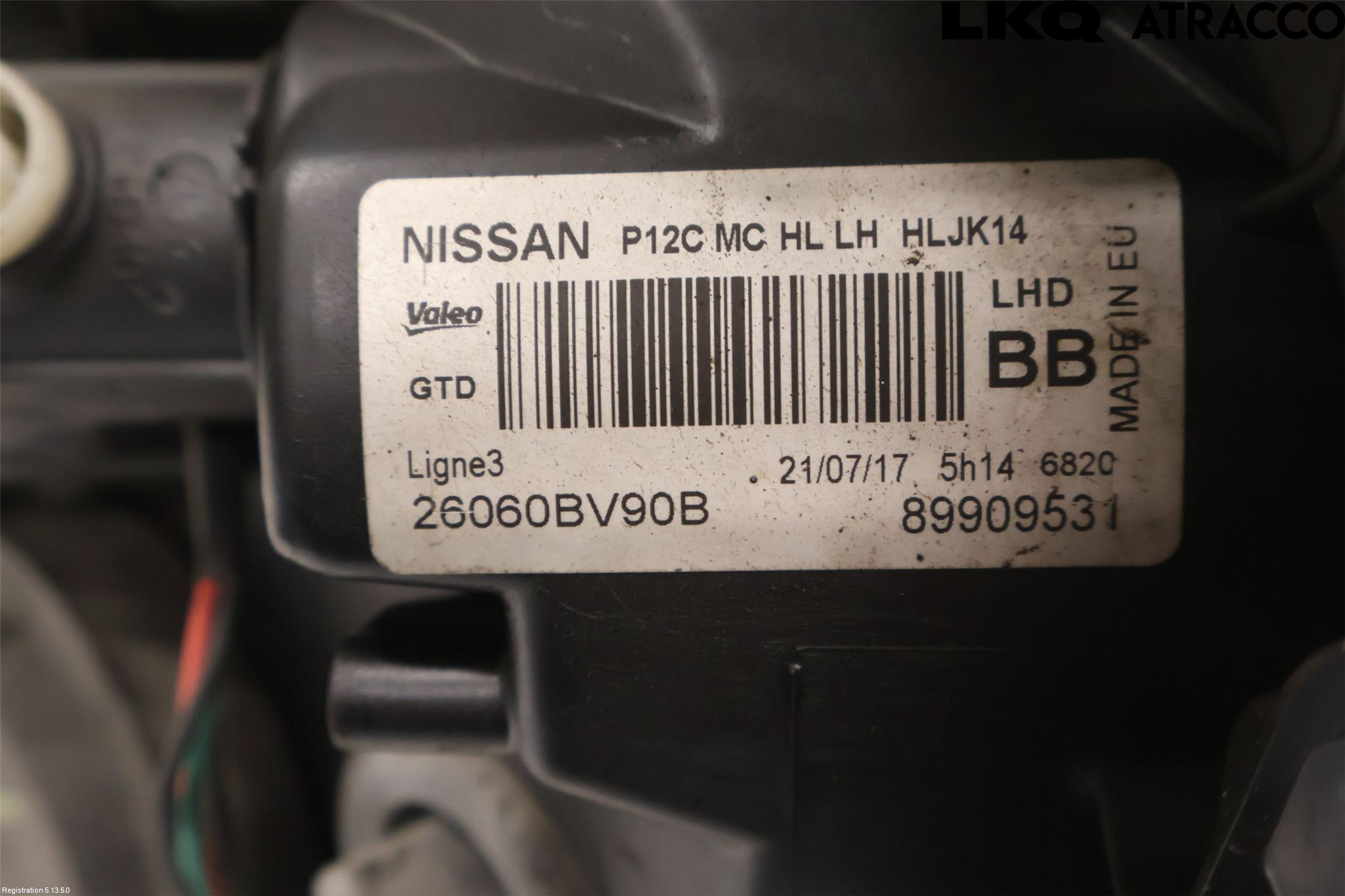 Nissan JUKE 14-19 Strålkastare Vänster