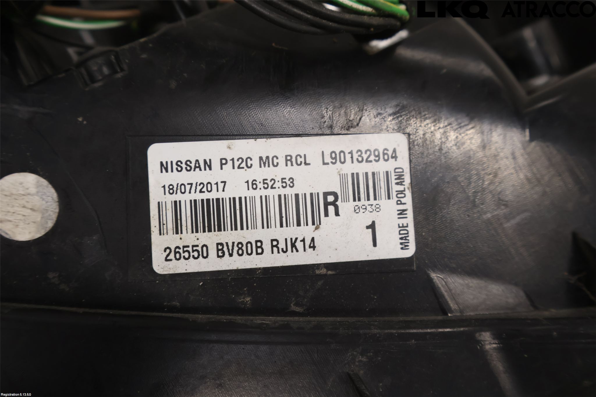 Nissan JUKE 14-19 Bakljus Höger