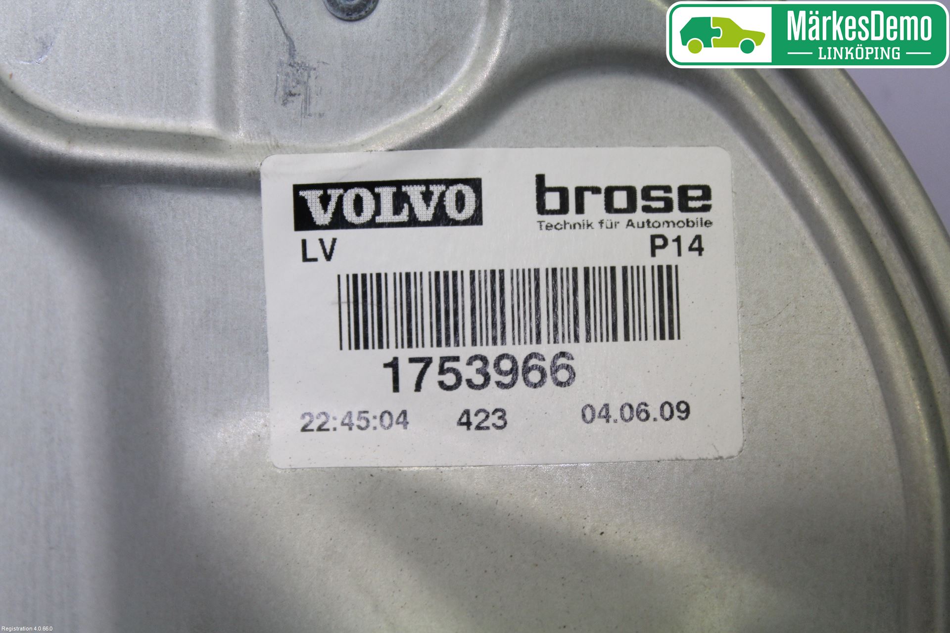 Volvo C30 07-10 Fönsterhissmekanism