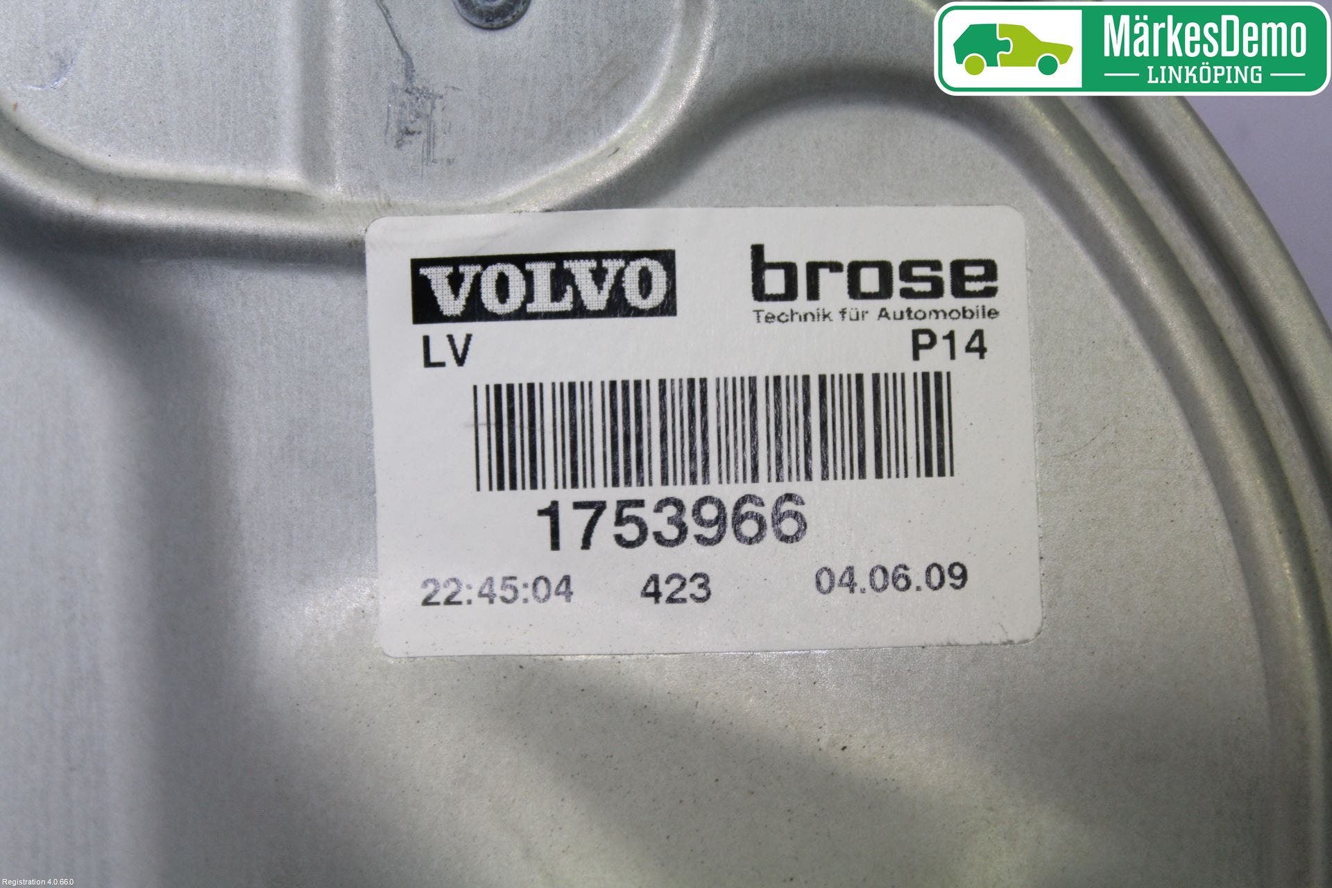 Volvo C30 07-10 Fönsterhissmekanism