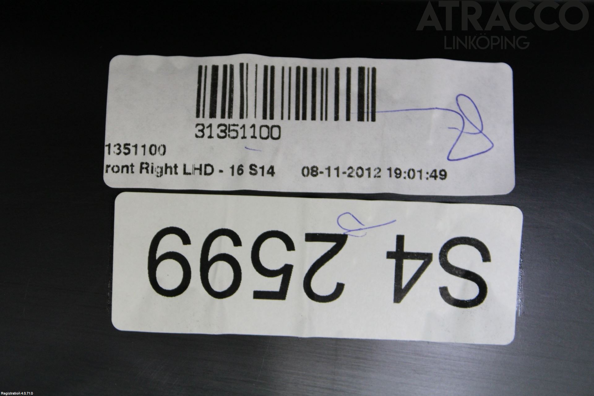 Volvo V40 12-19 Dörrklädsel Hö