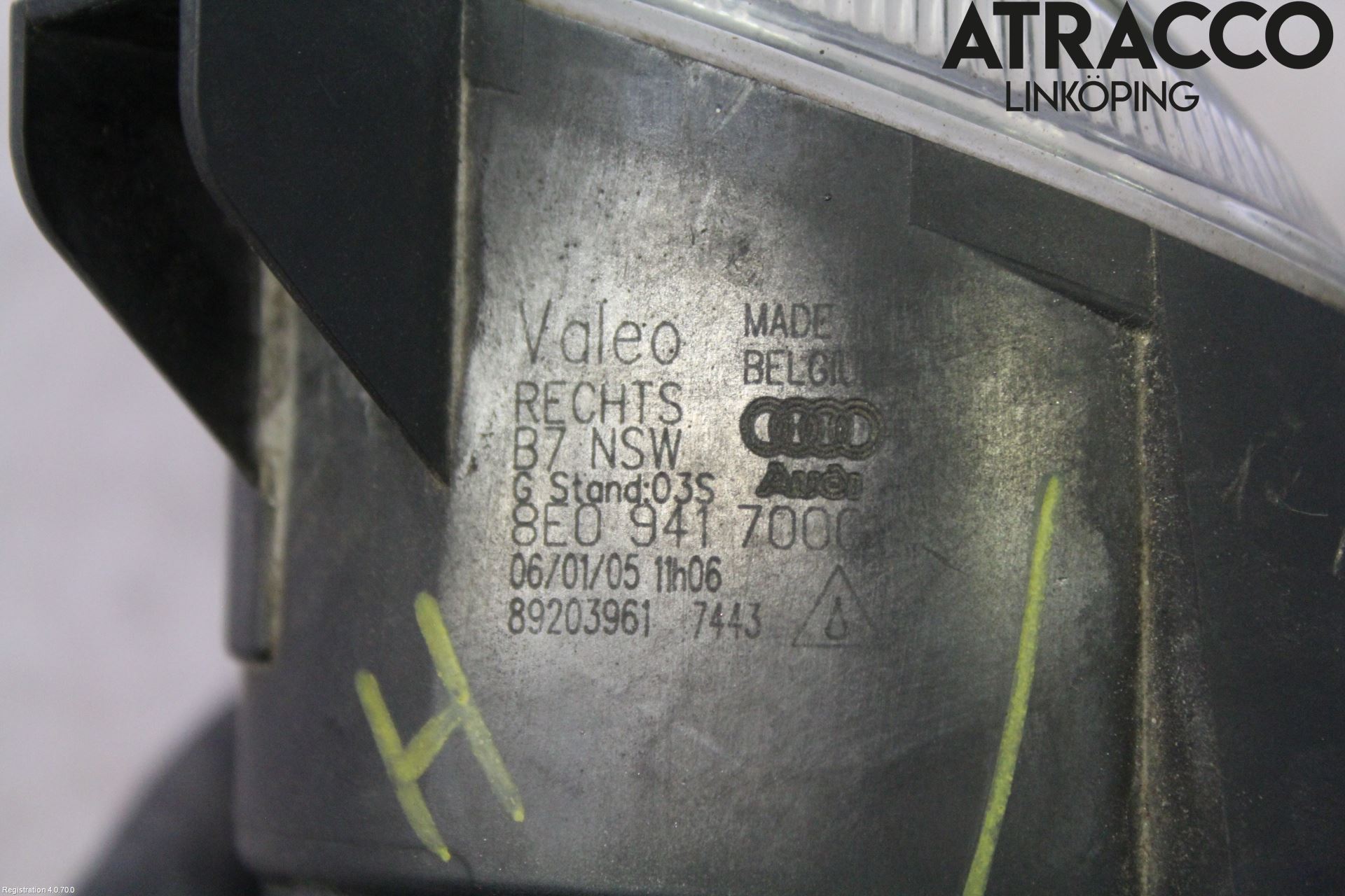 Audi A4/S4 05-07 Dimljus-Varselljus Fram