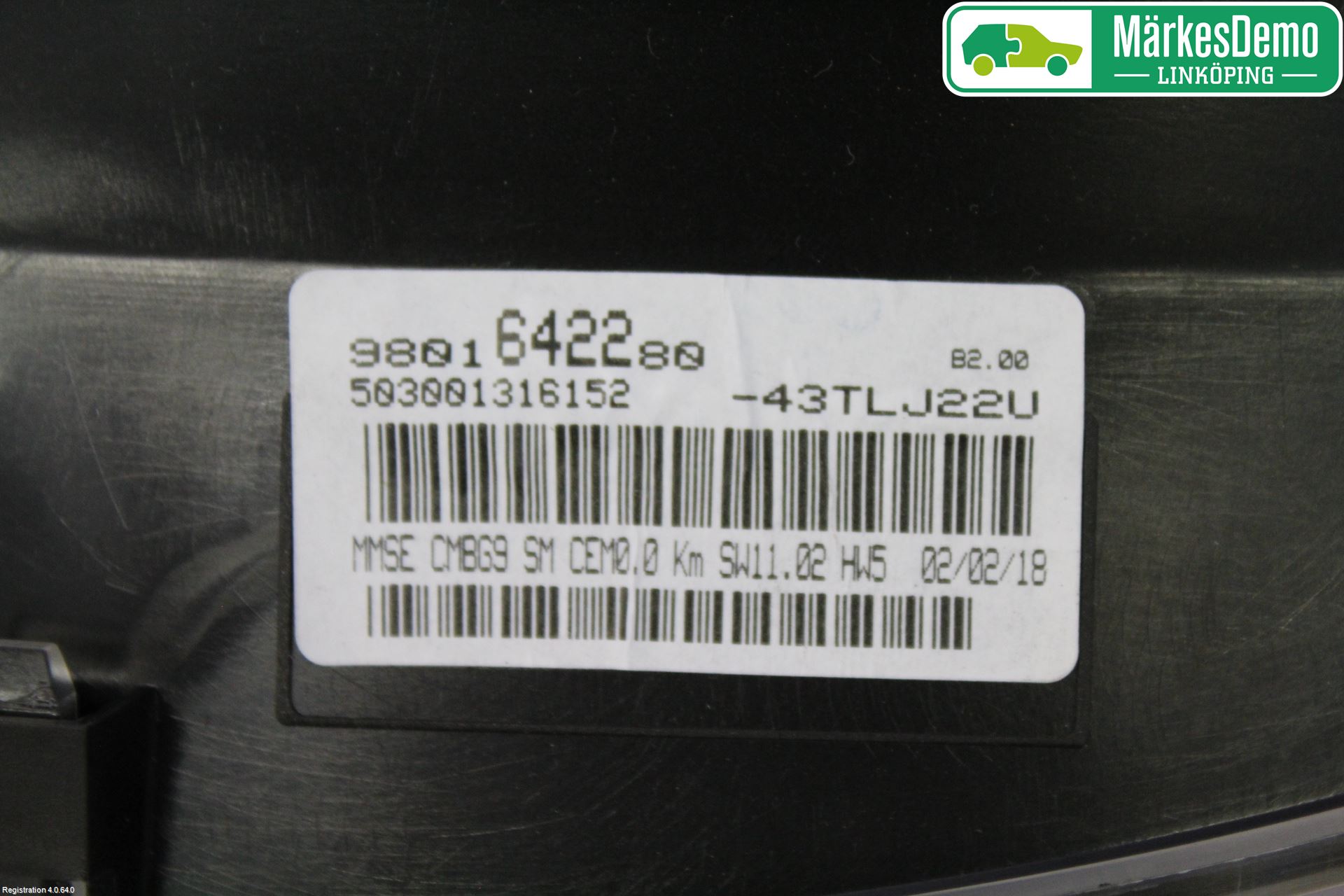 Peugeot PARTNER 16-18 Instrument Komb