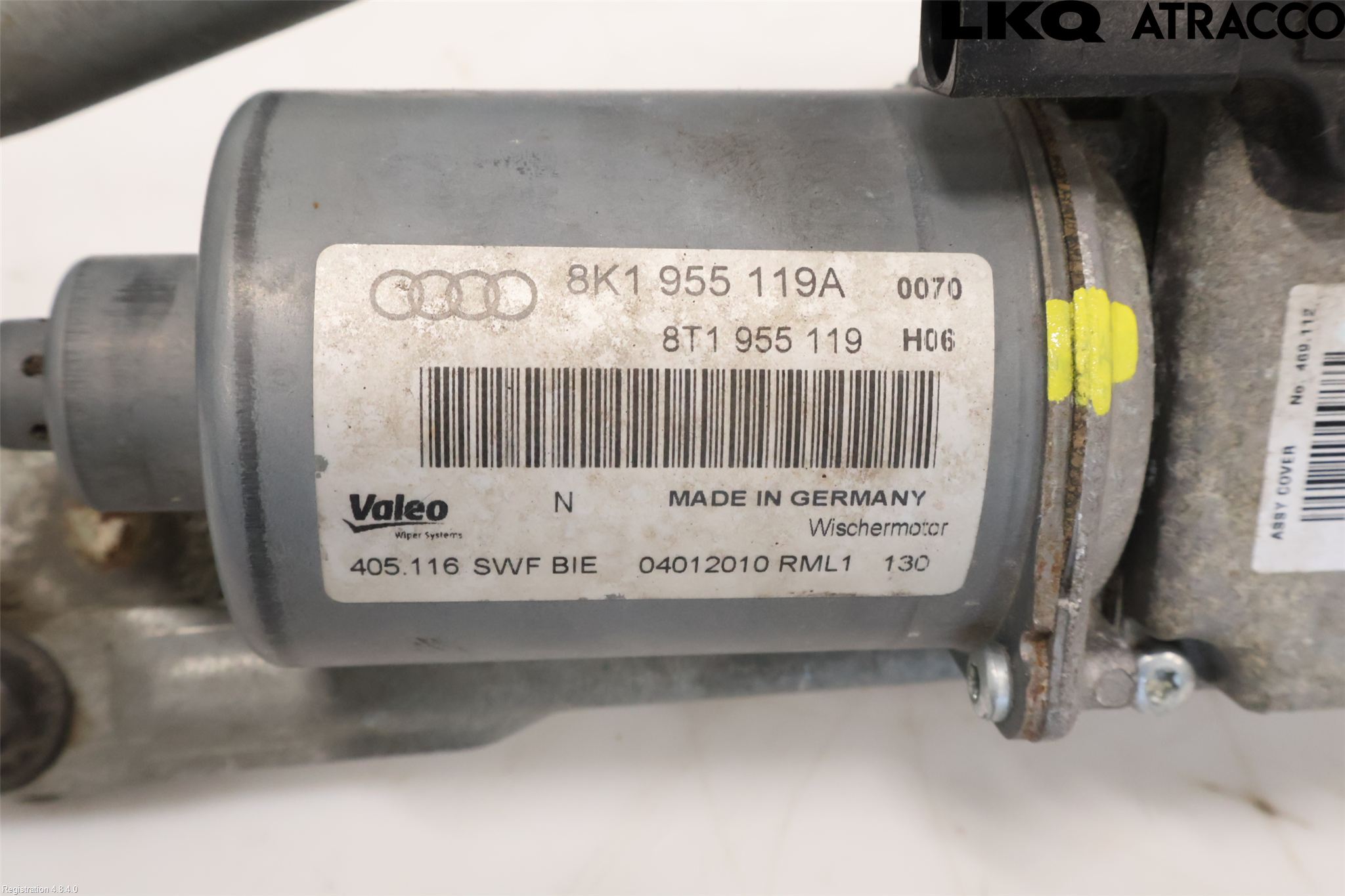 Audi A4/S4 08-11 Torkarmotor Vindruta