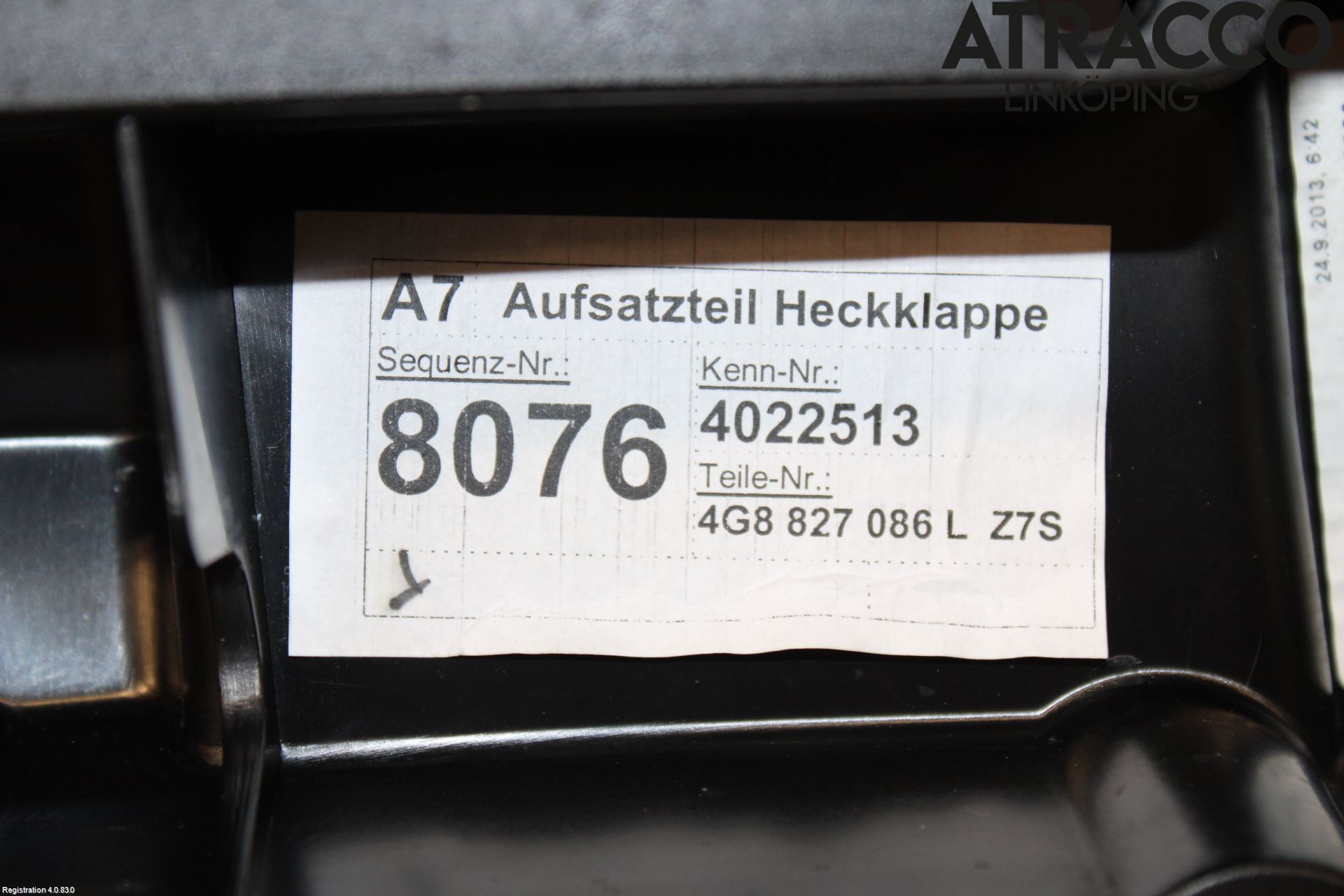 Audi A7/S7 4G 11-17 Spoiler Baklucka