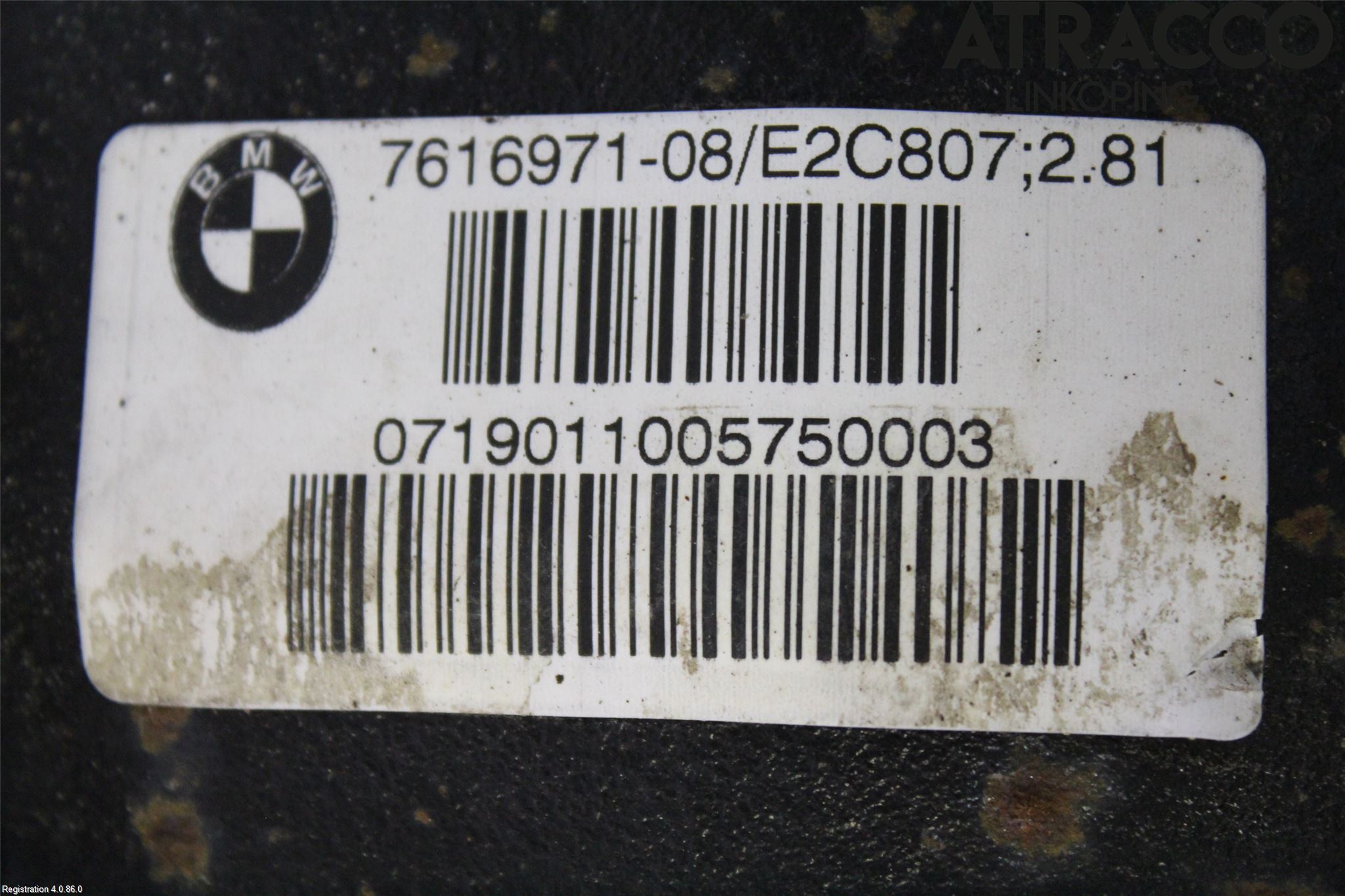 BMW 3 F30/F31/F80 12-19 Bakväxel-Diff