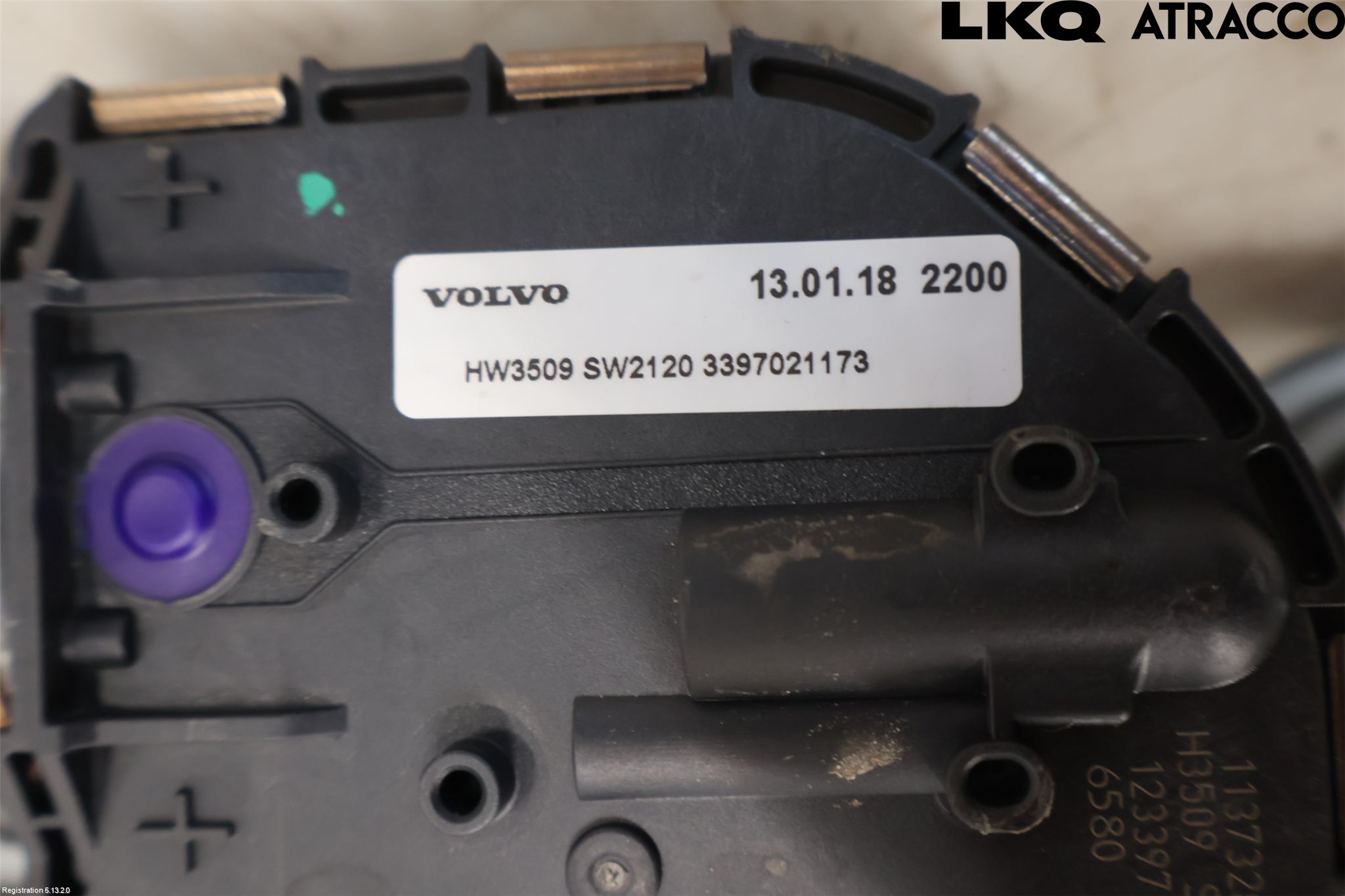 Volvo V60 11-13 Torkarmekanism Vindruta