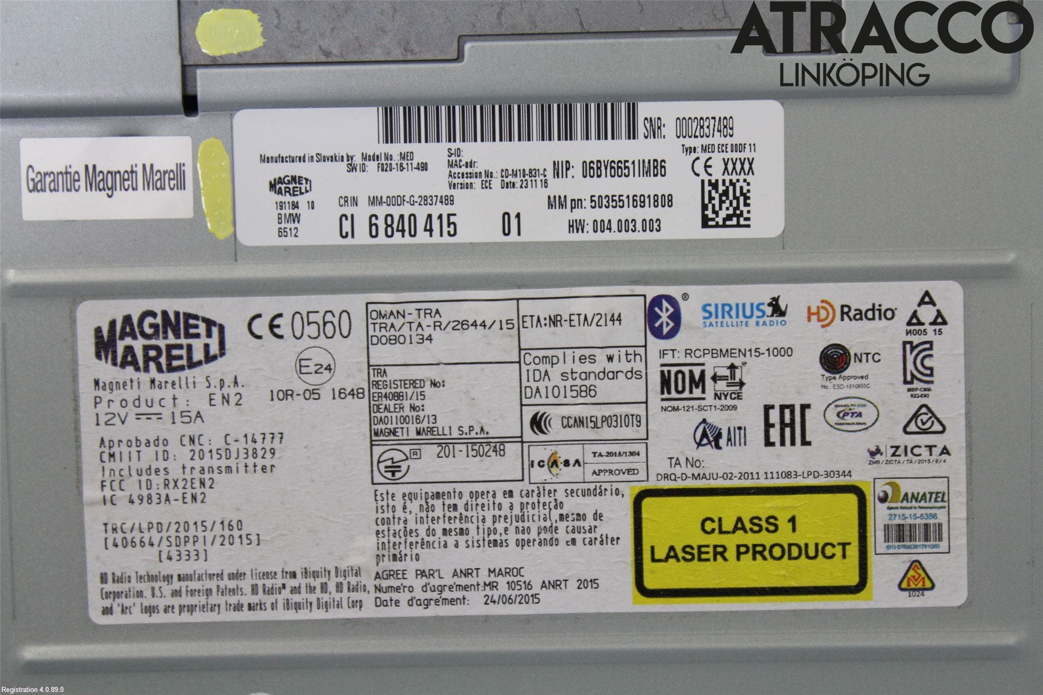 BMW 3 F30/F31/F80 12-19 Cd Radio - Multimediapanel