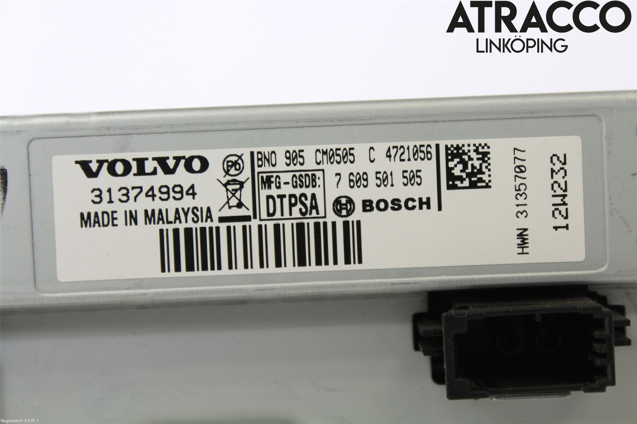 Volvo XC60 09-13 Kontrolldisplay