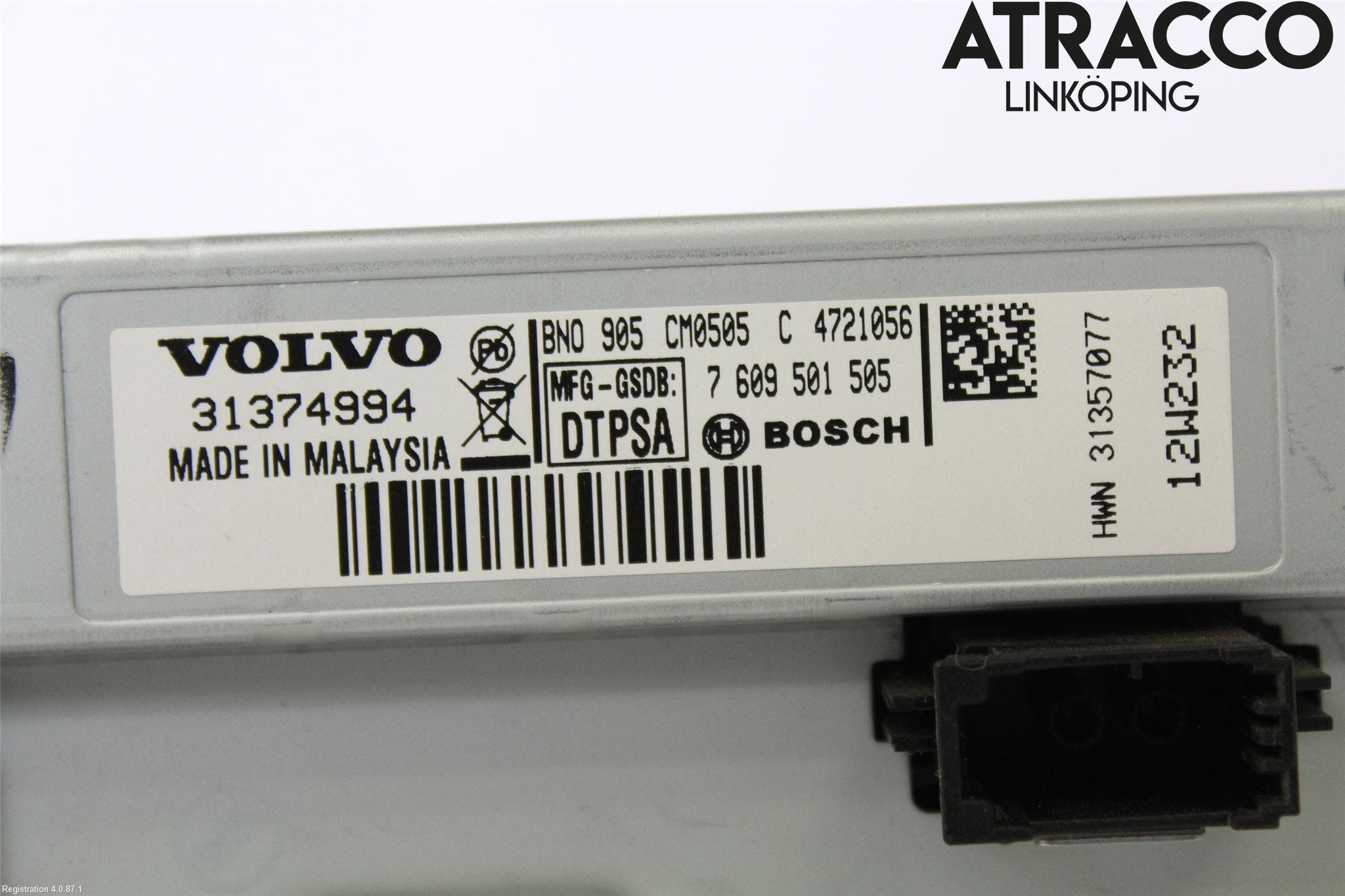 Volvo XC60 09-13 Kontrolldisplay