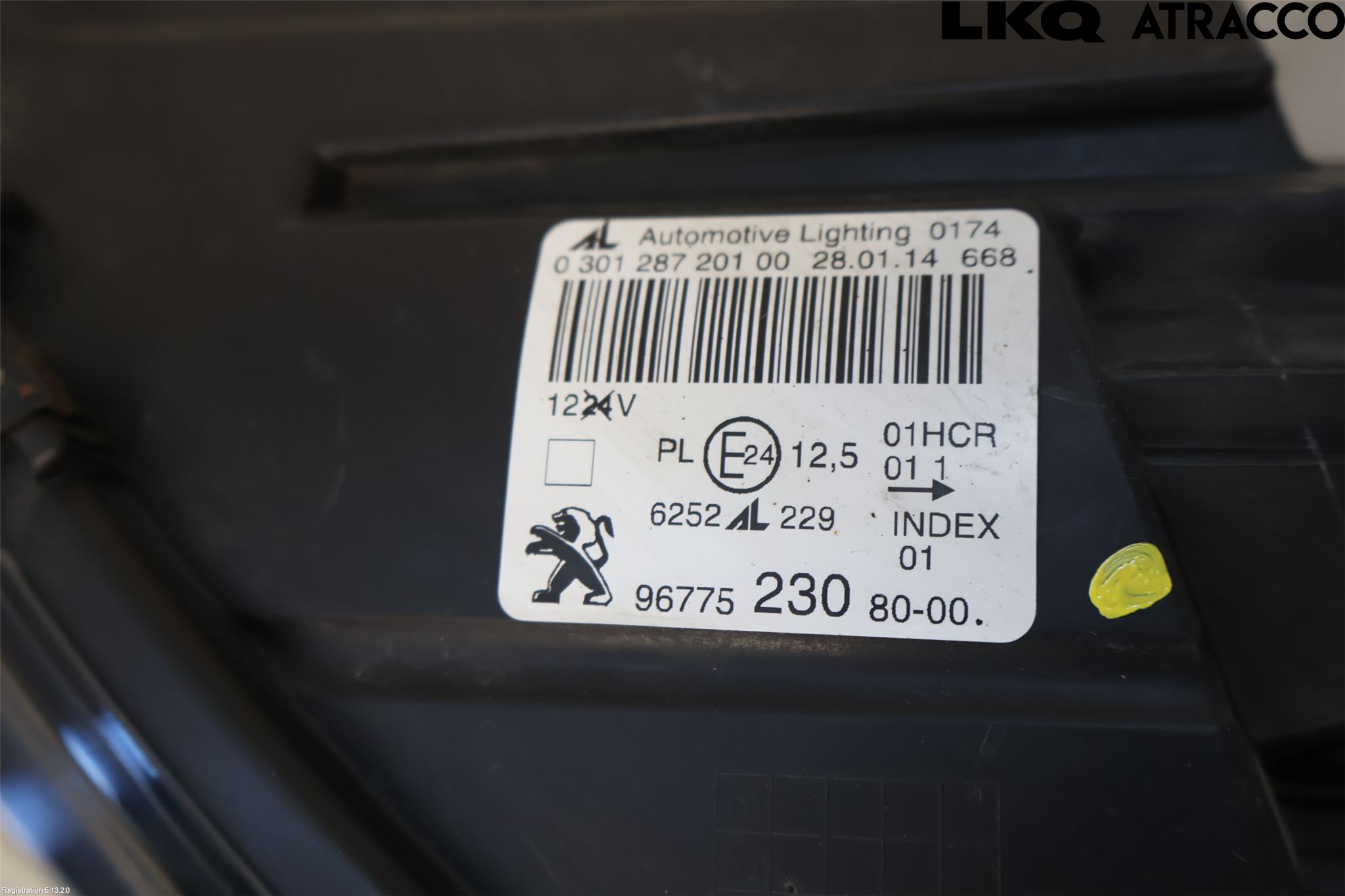 Peugeot 308 14-21 Strålkastare Vänster
