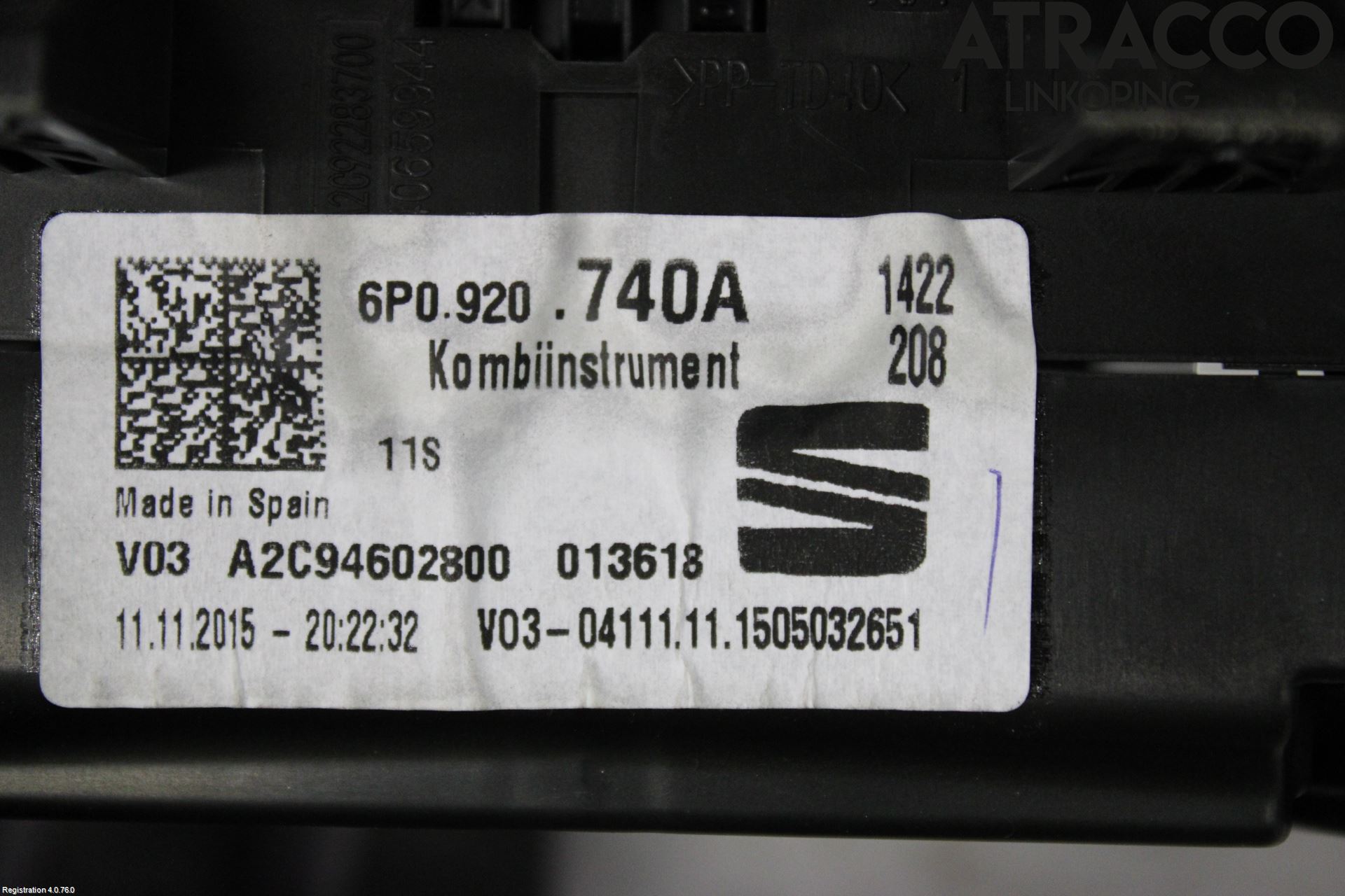 Seat IBIZA IV 08-16 Instrument Komb