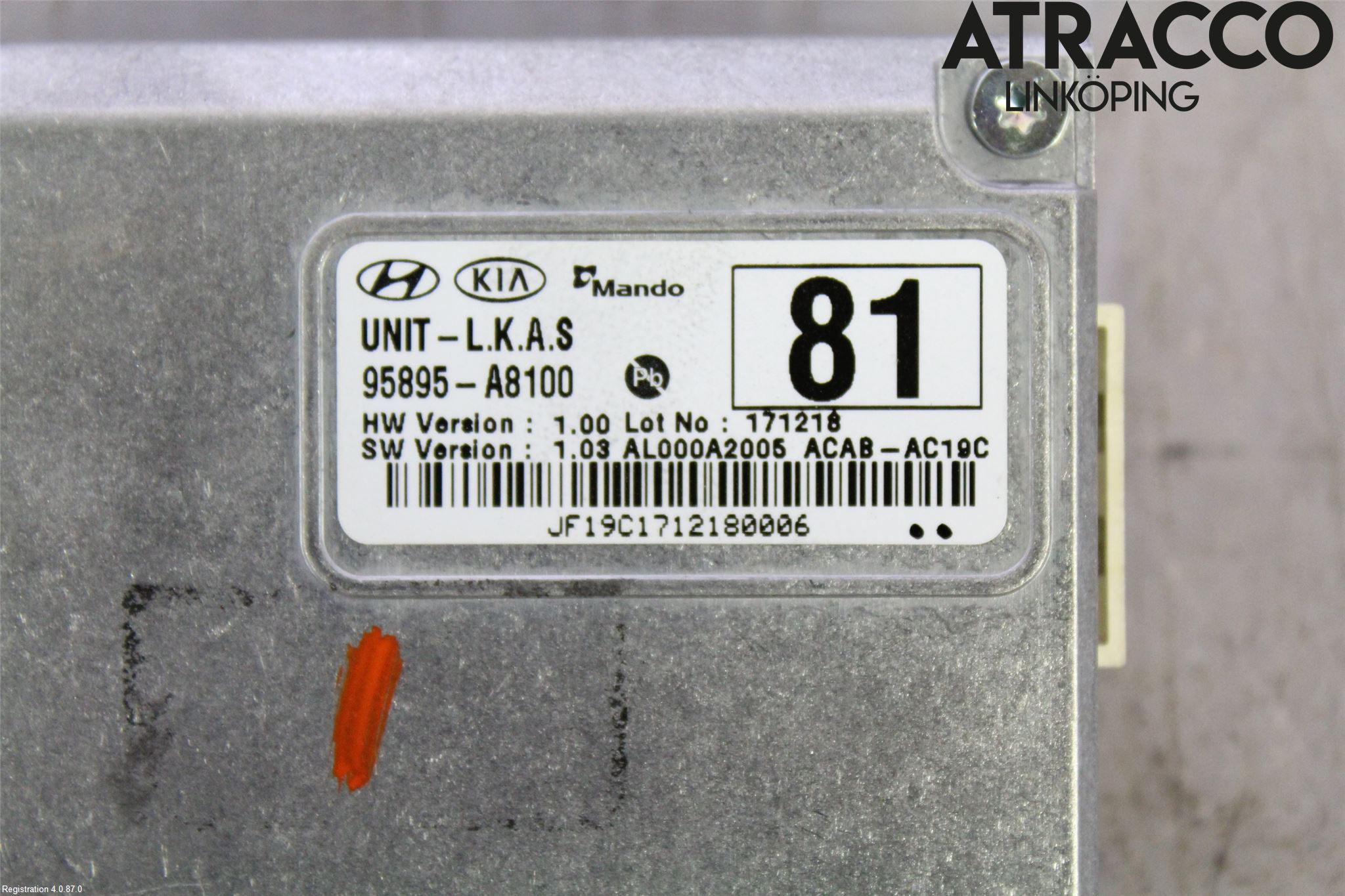 Kia OPTIMA 16-20 Sensor Aktivt Kollisionsskydd