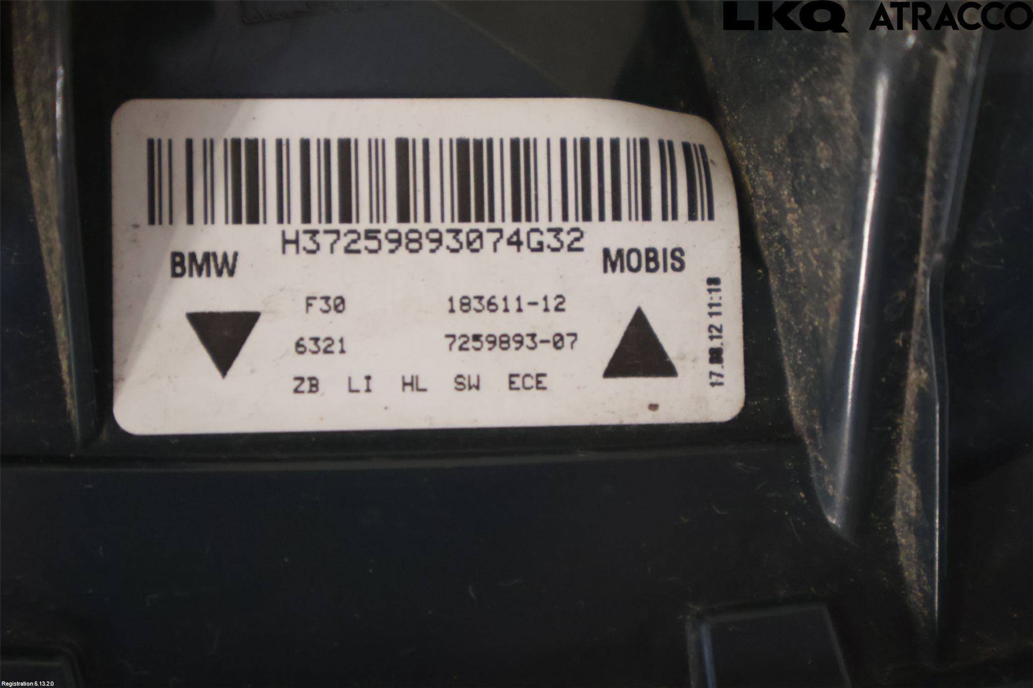 BMW 3 F30/F31/F80 12-19 Bakljus Vänster