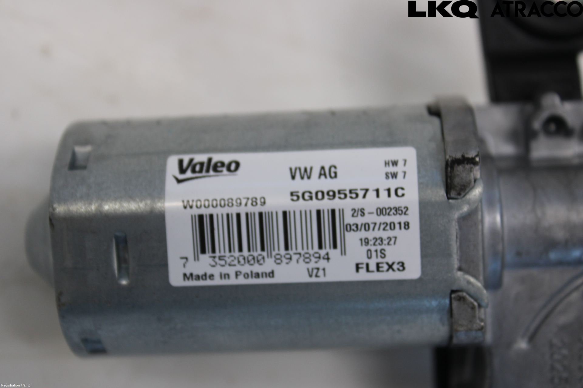 Volkswagen VW PASSAT 15-19 Torkarmotor Baklucka