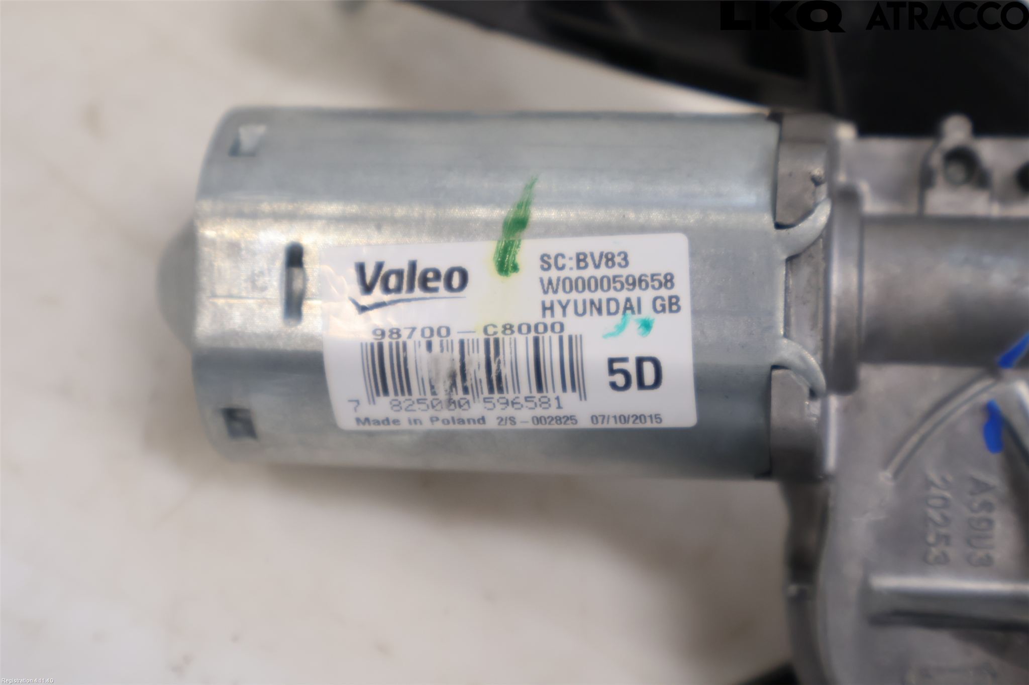Hyundai i20 GB 15-20 Torkarmotor Baklucka