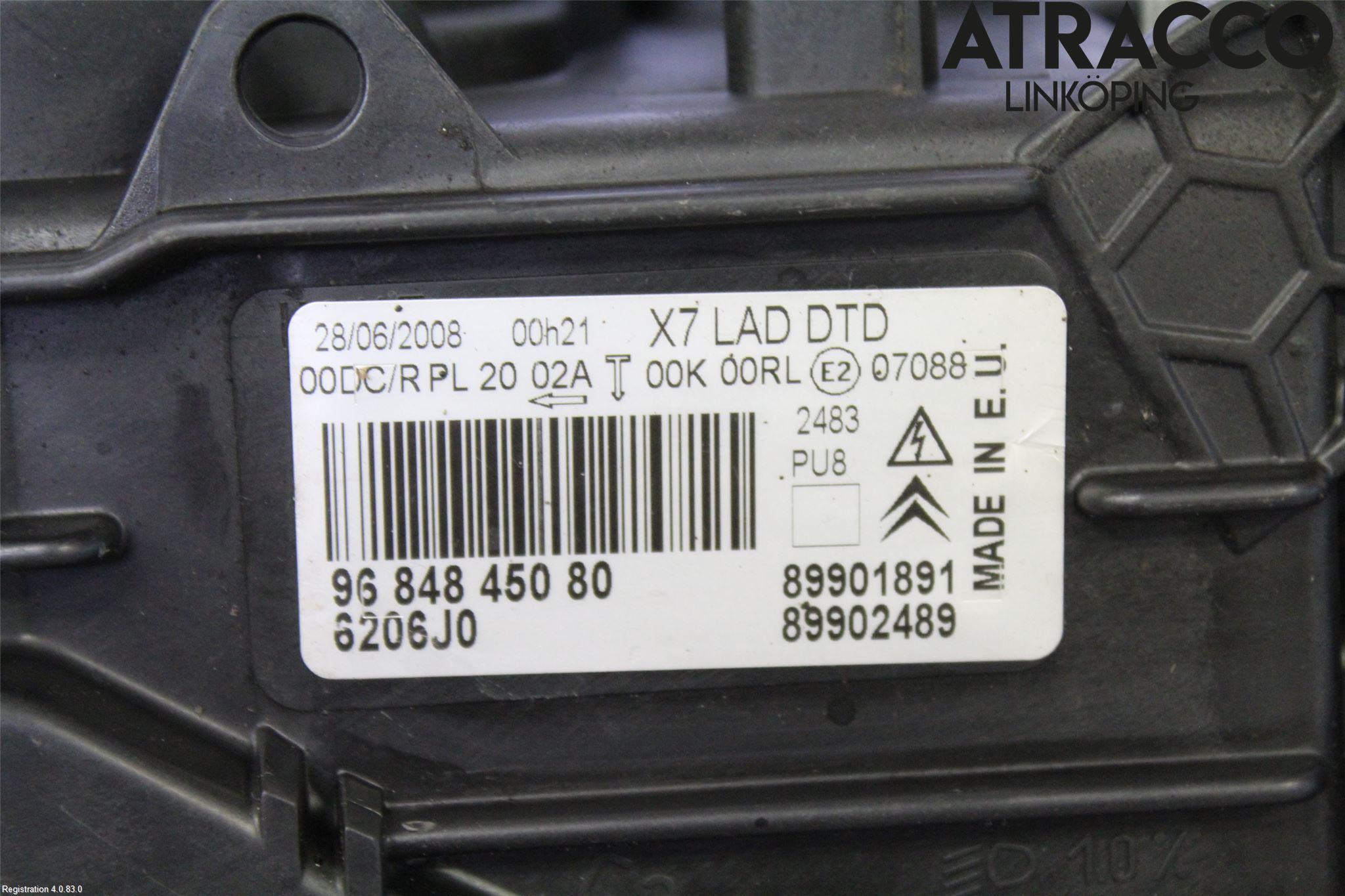 Citroen C5 08-17 Strålkastare Höger