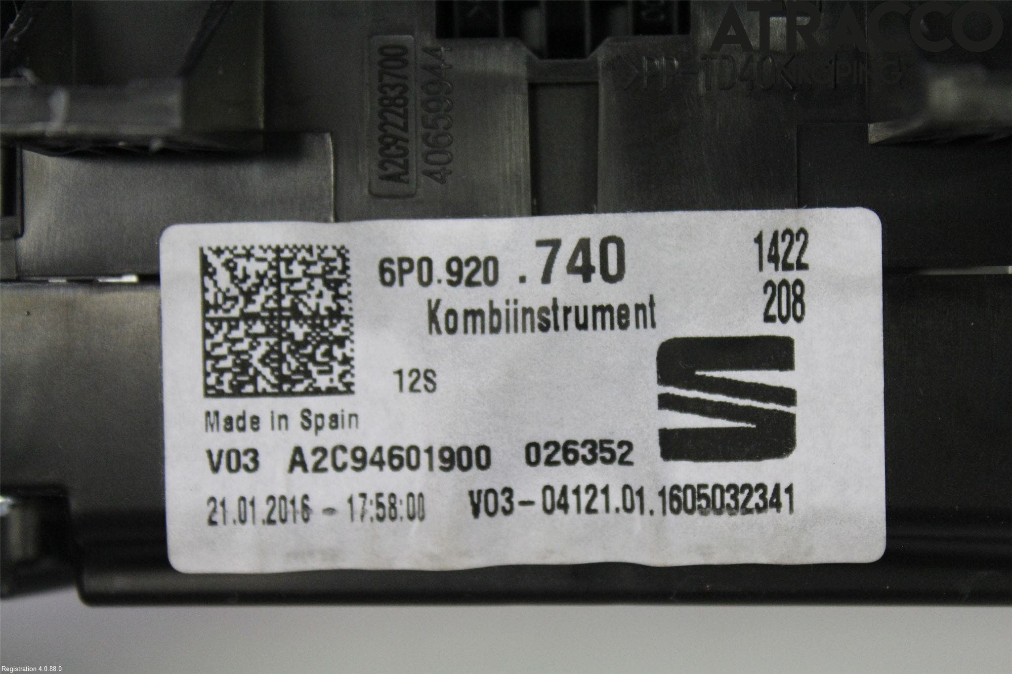 Seat IBIZA IV 08-16 Instrument Komb