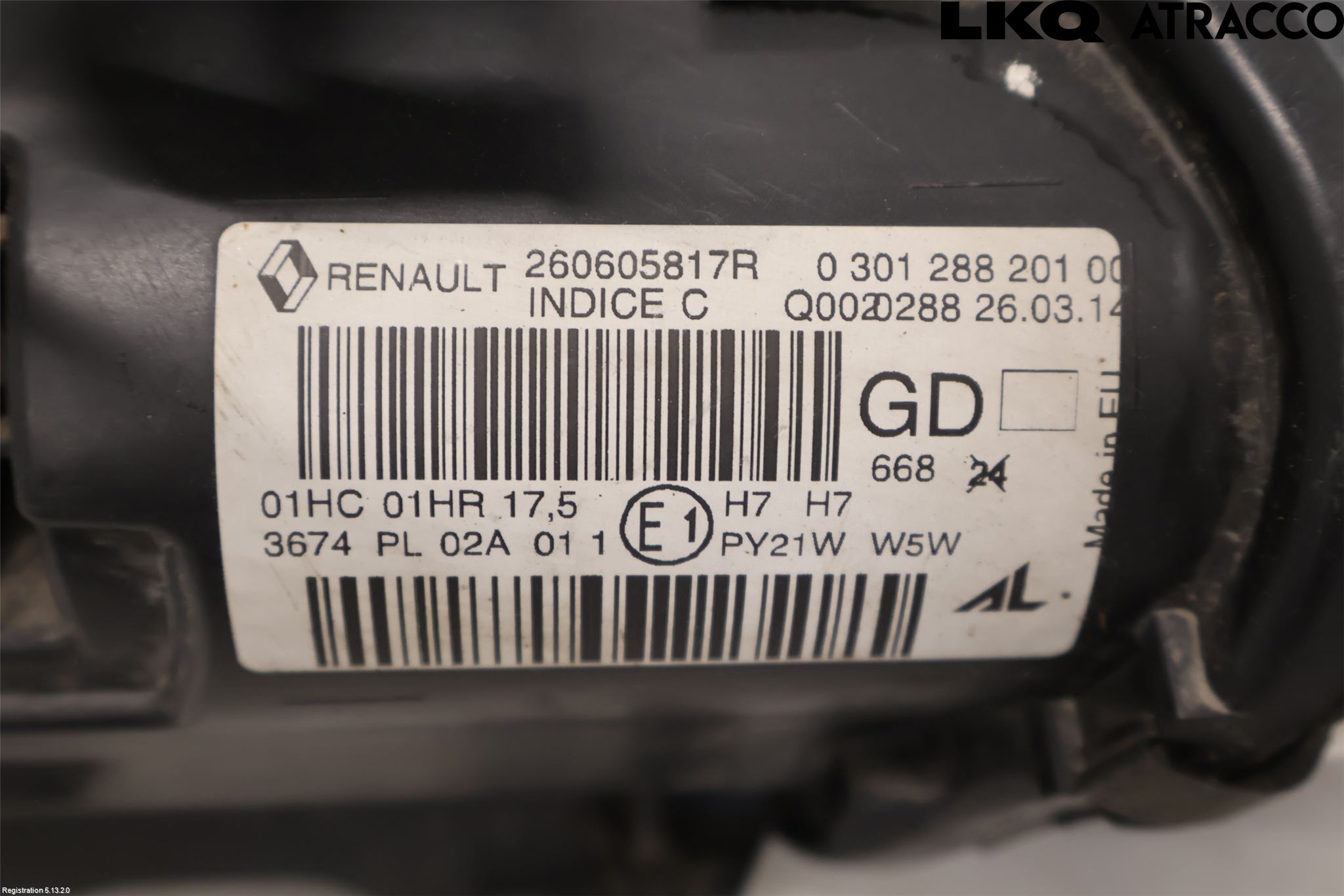 Renault MEGANE III 09-15 Strålkastare Vänster