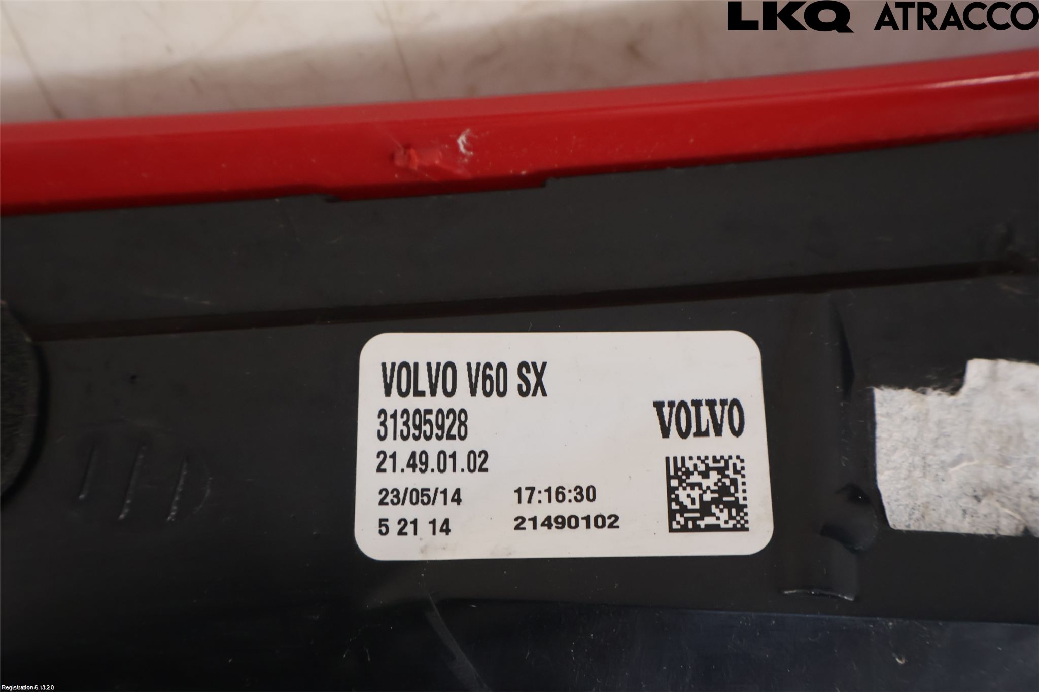 Volvo V60 14-18 Bakljus Vänster