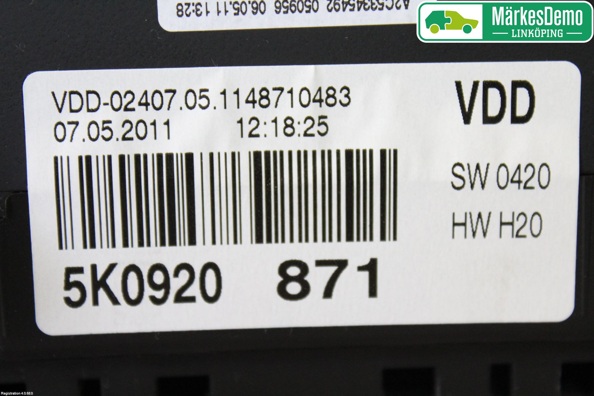 Volkswagen VW GOLF VI 09-13 Instrument Komb