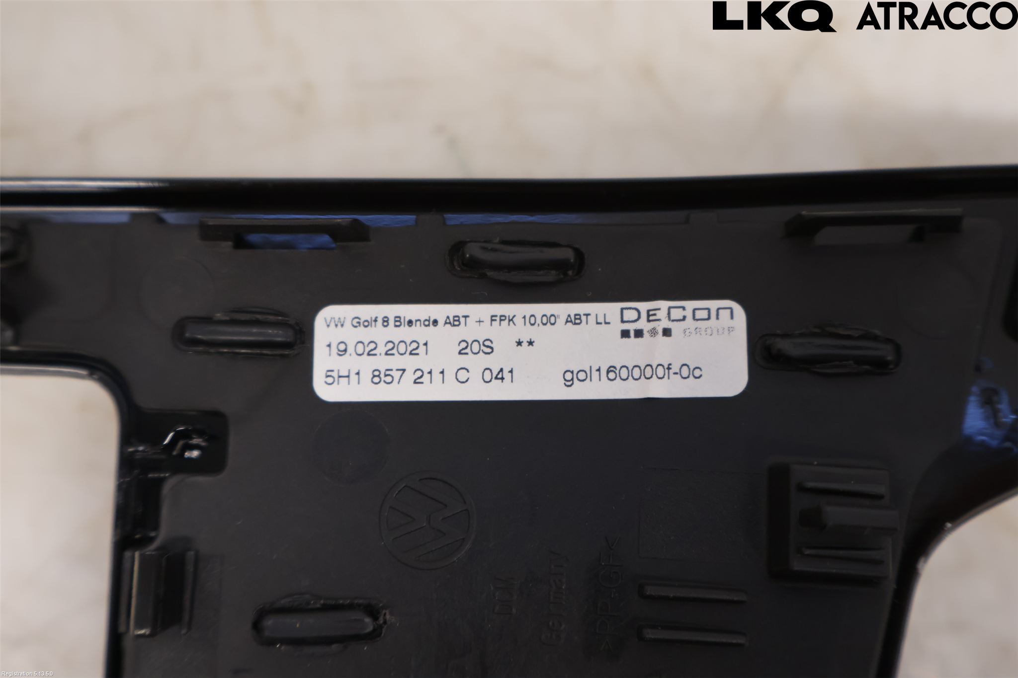Volkswagen VW GOLF / E-GOLF VIII 20- Instrumentsarg