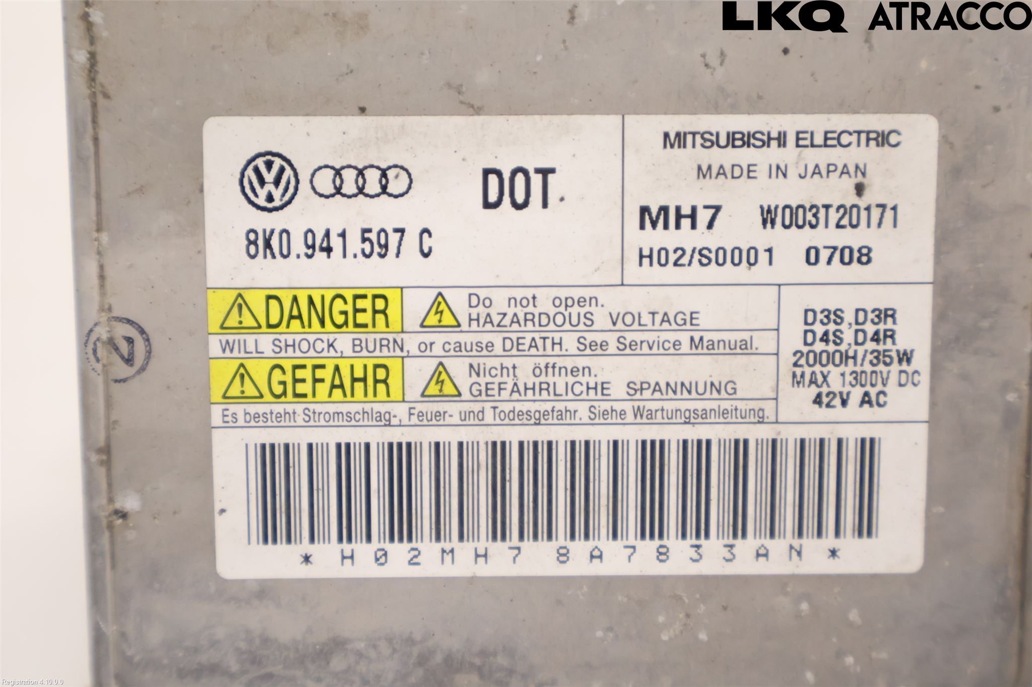 Audi A4/S4 08-11 Styrenhet Strålkastare