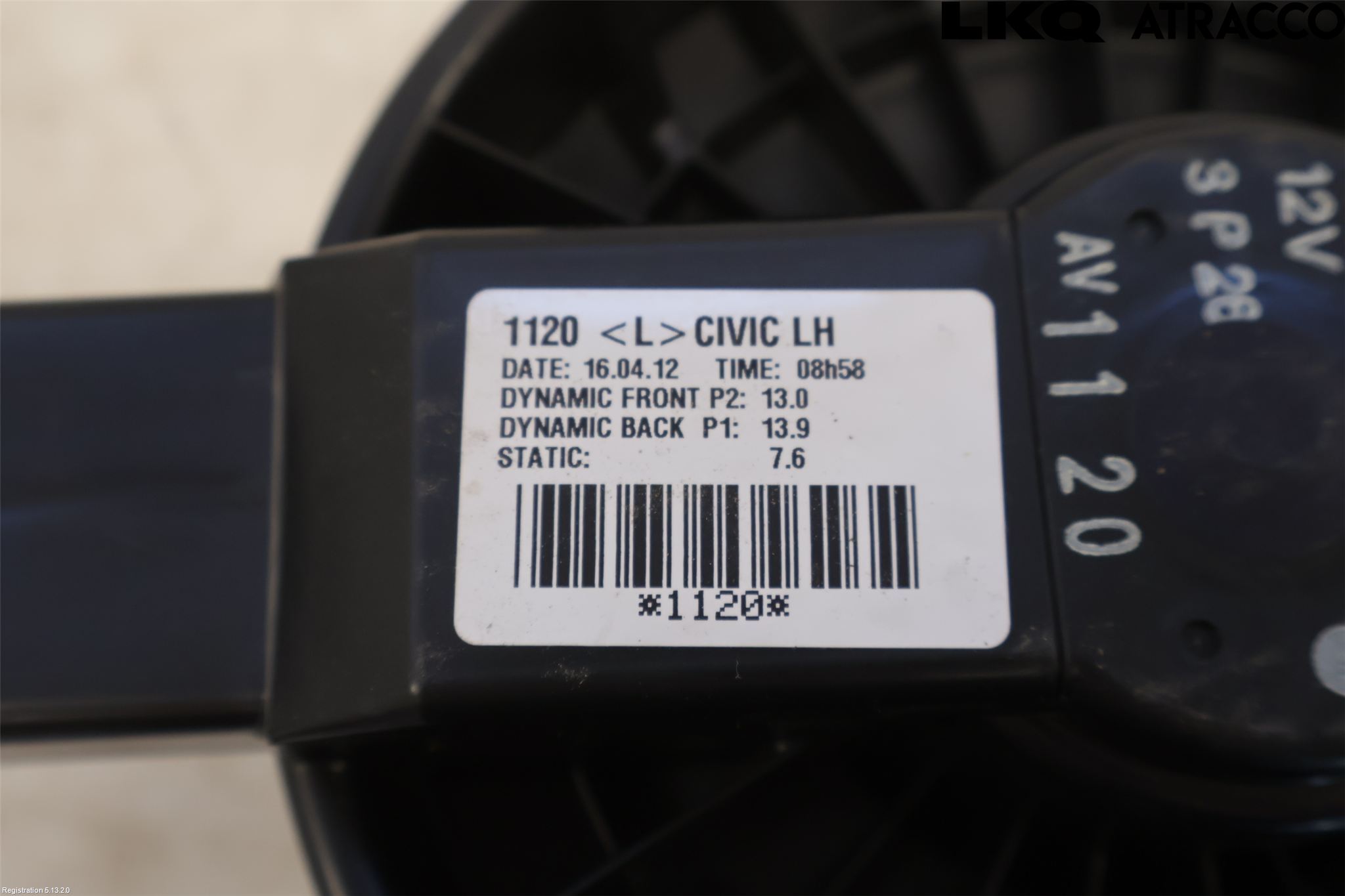 Honda CIVIC 12-16 Värmefläkt