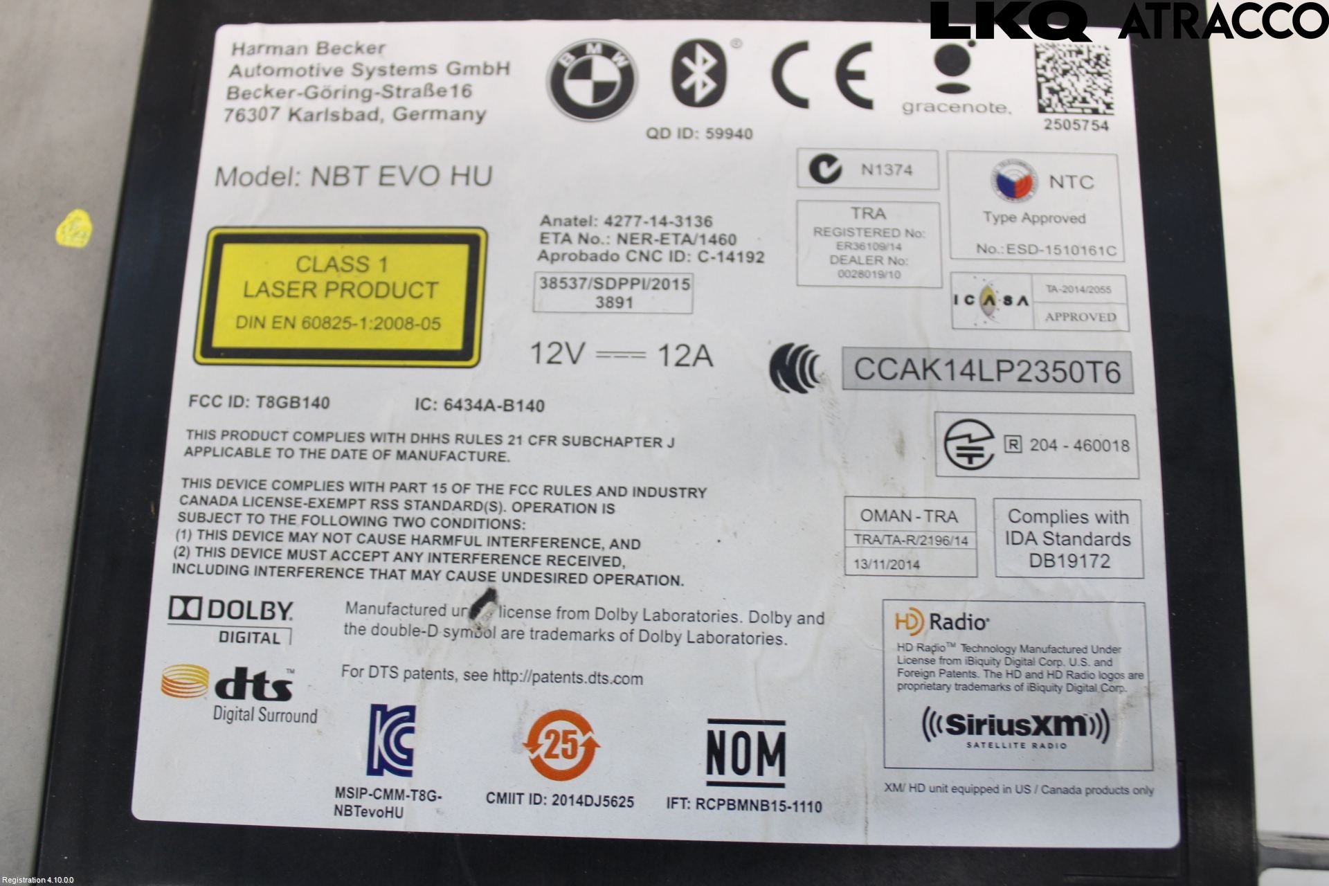 BMW 3 GT F34 13-19 Cd Radio - Multimediapanel