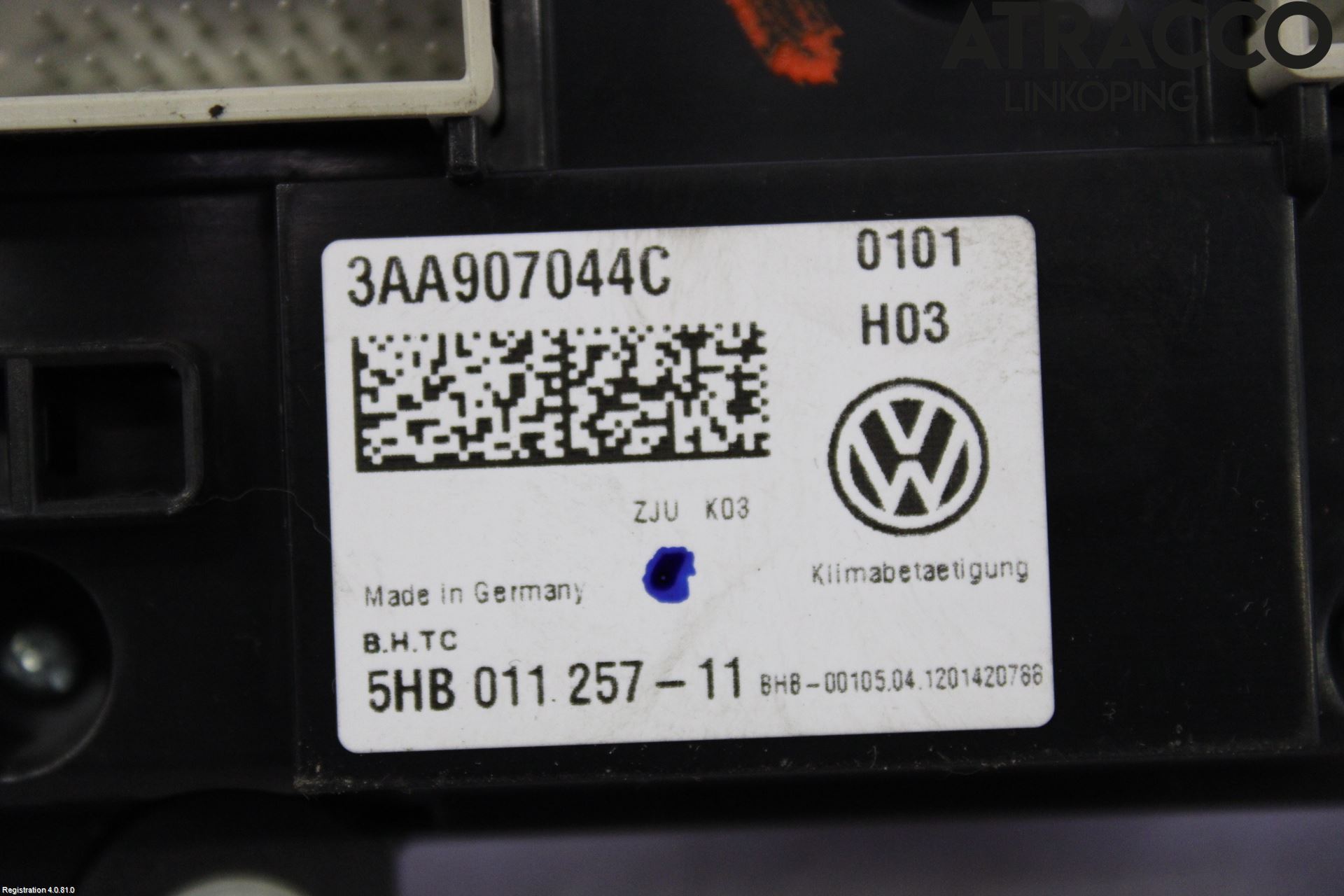 Volkswagen VW PASSAT 11-14 Ac Styrenhet Ac Manöveren