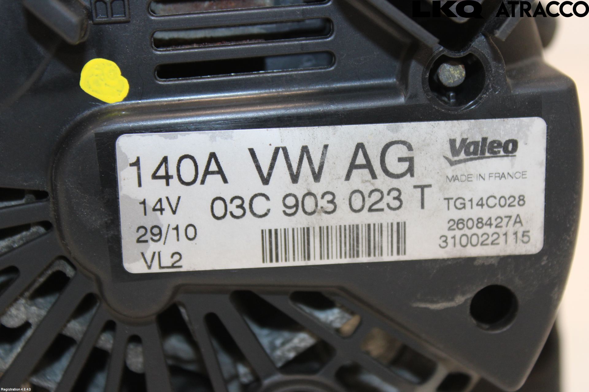 Volkswagen VW TOURAN 10-15 Generator