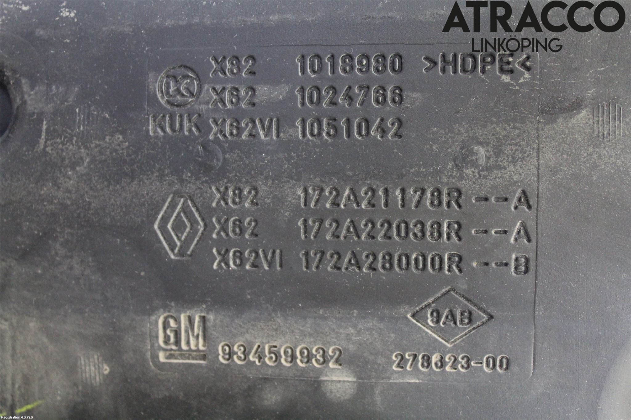 Opel VIVARO 15-19 Adblue Tank