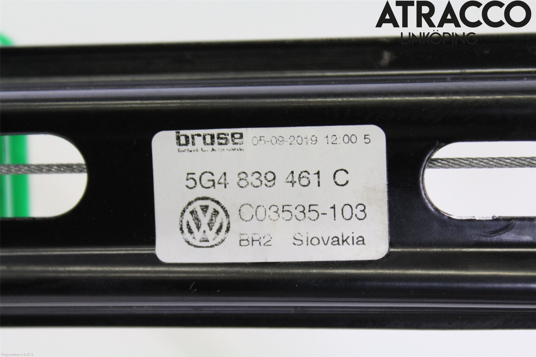 Volkswagen VW GOLF / E-GOLF VII 13-20 Fönsterhissmekanism