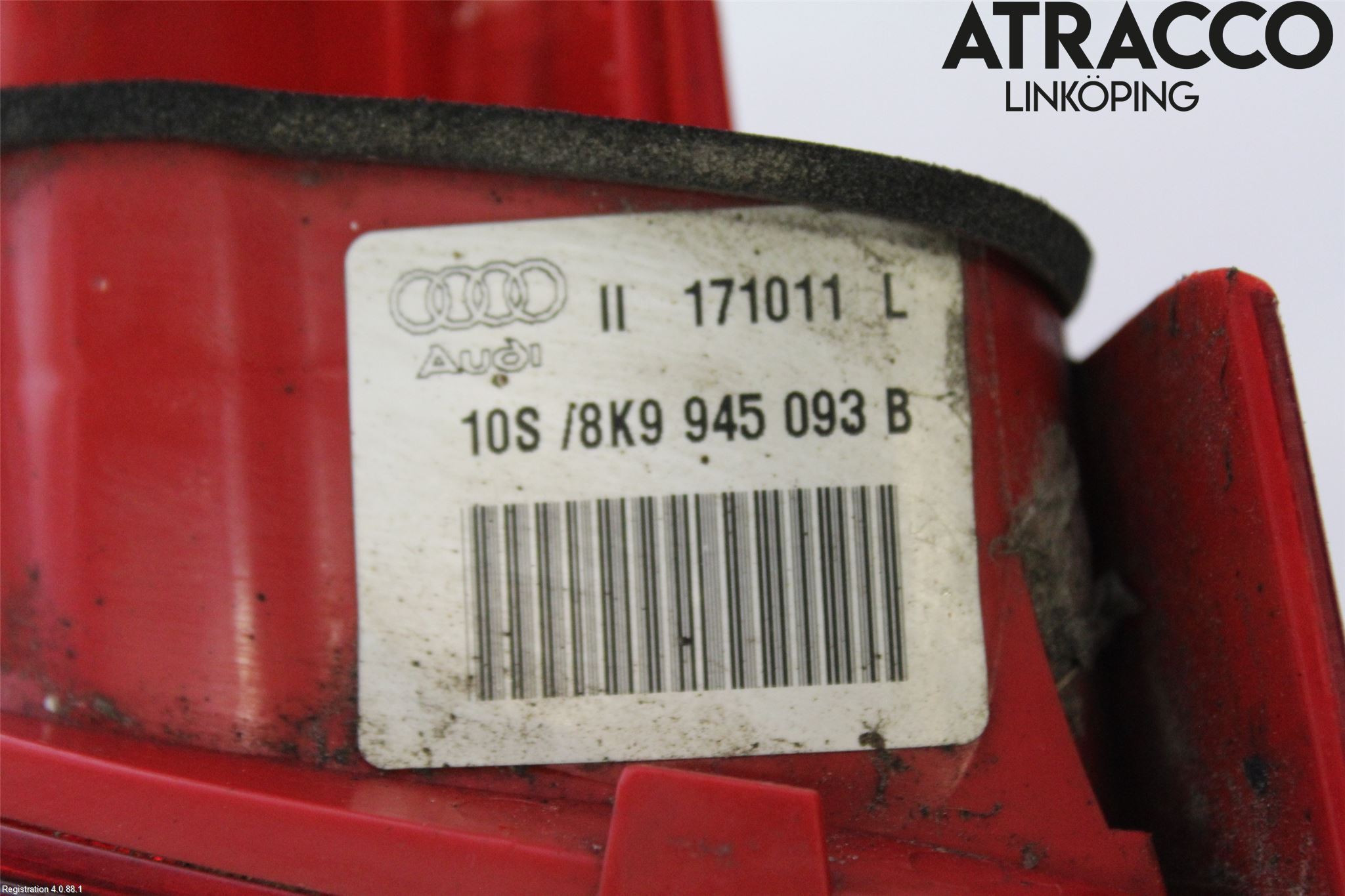 Audi A4/S4 08-11 Bakljus Lucka Vä