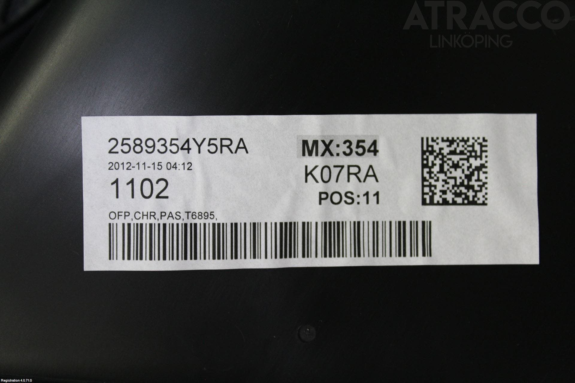 Volvo V40 12-19 Dörrklädsel Hö