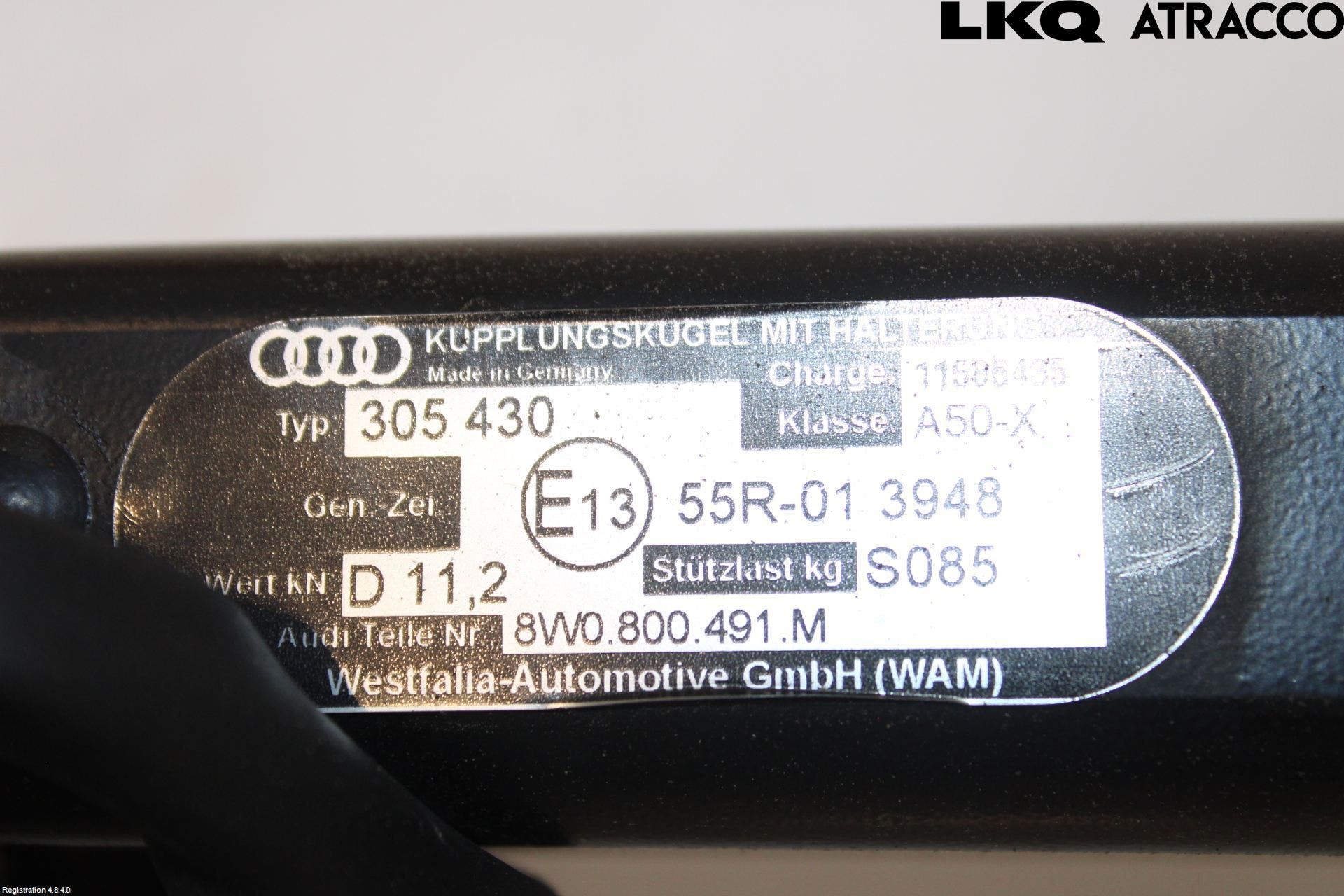 Audi A4/S4 B9 16-19 Dragkrok