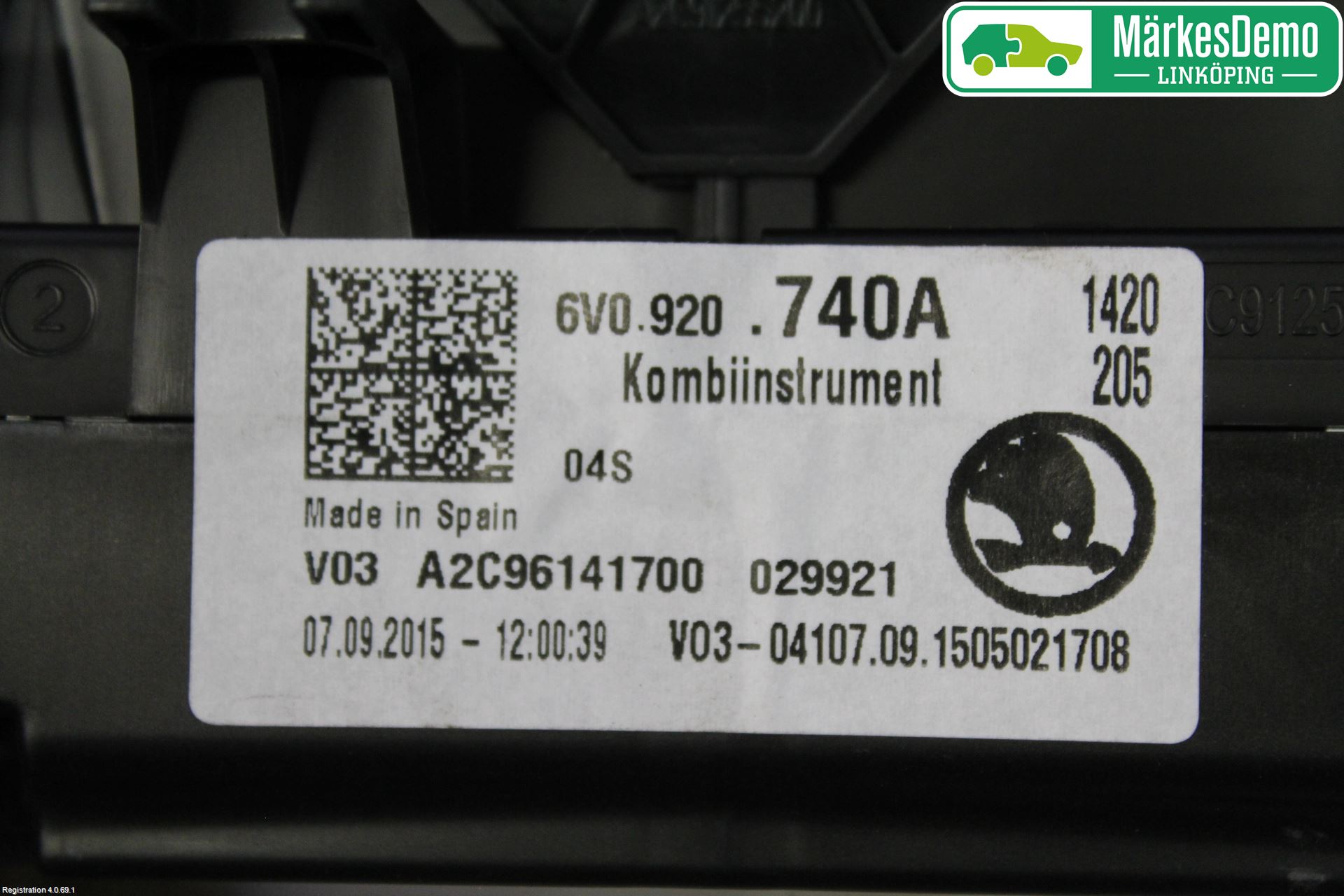 Skoda FABIA 15-21 Instrument Komb