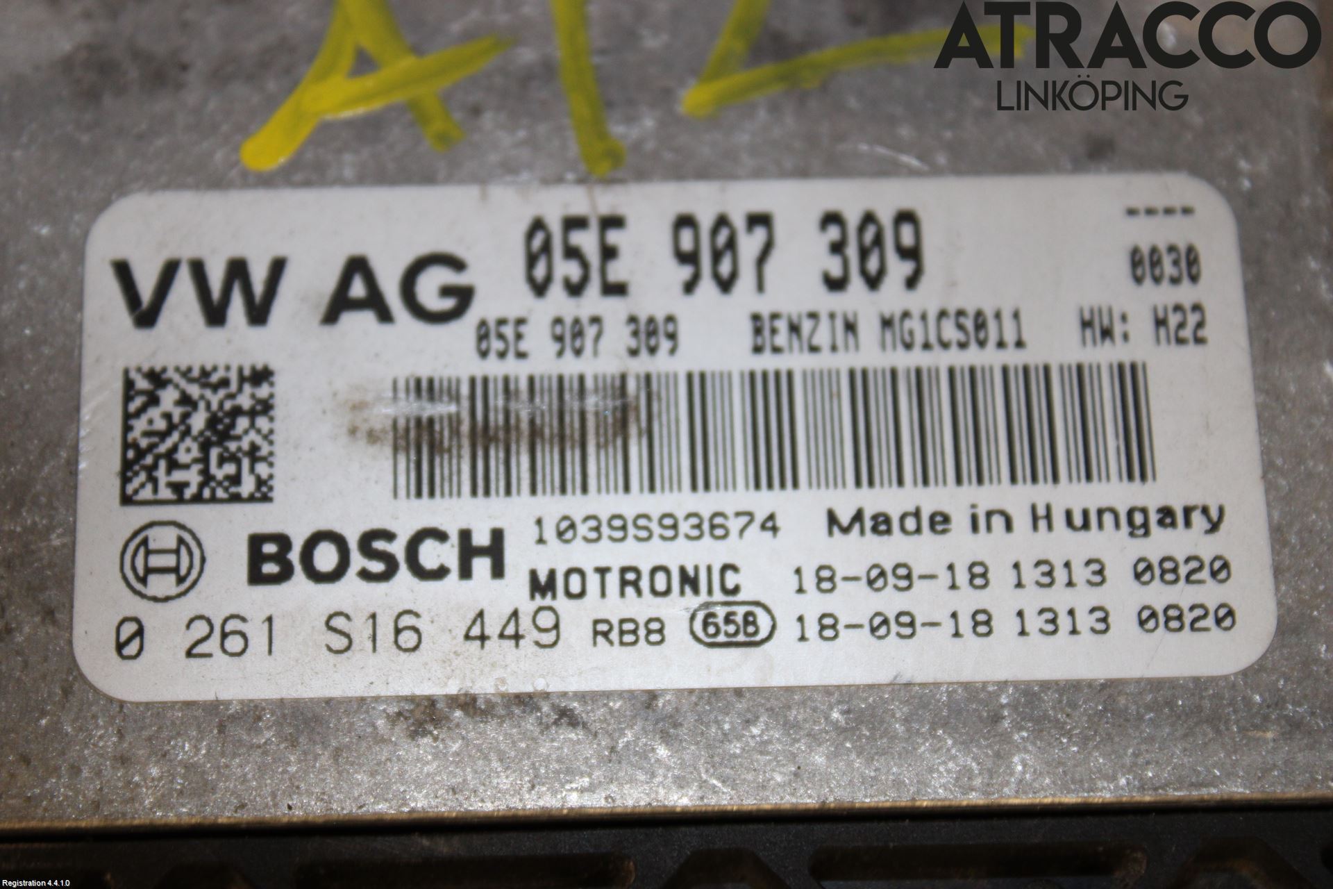 Volkswagen VW GOLF / E-GOLF VII 13-20 Styrenhet Insprut Bensin